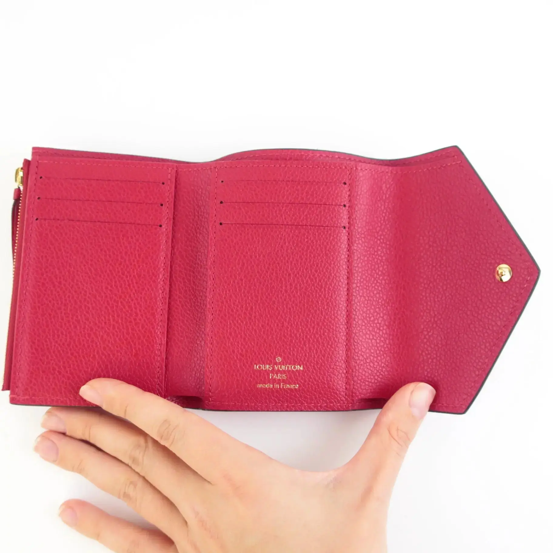 Louis Vuitton Monogram Empreinte Scarlet Victorine Wallet - Image 4
