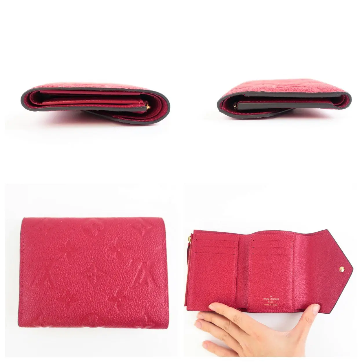 Louis Vuitton Monogram Empreinte Scarlet Victorine Wallet - Image 7