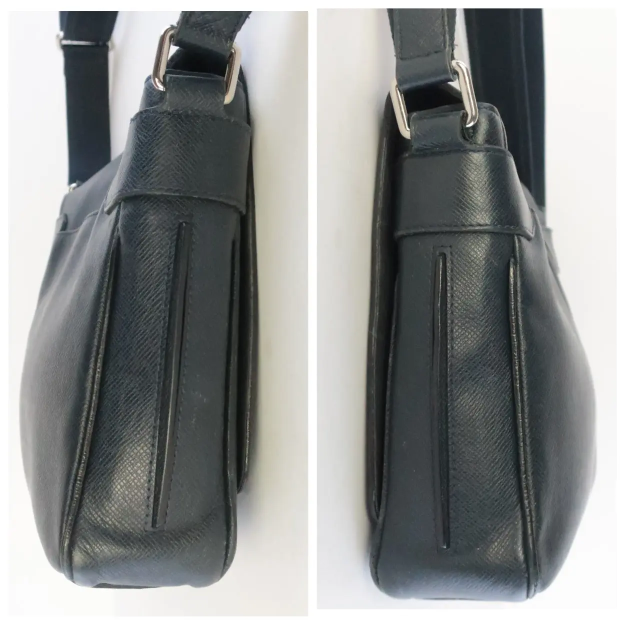 Louis Vuitton Navy Blue Taiga Roman PM Messenger Crossbody Bag (566) - Image 8