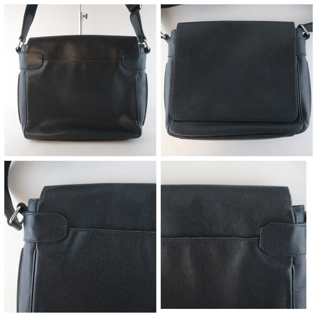 Louis Vuitton Navy Blue Taiga Roman PM Messenger Crossbody Bag (552) - Image 11