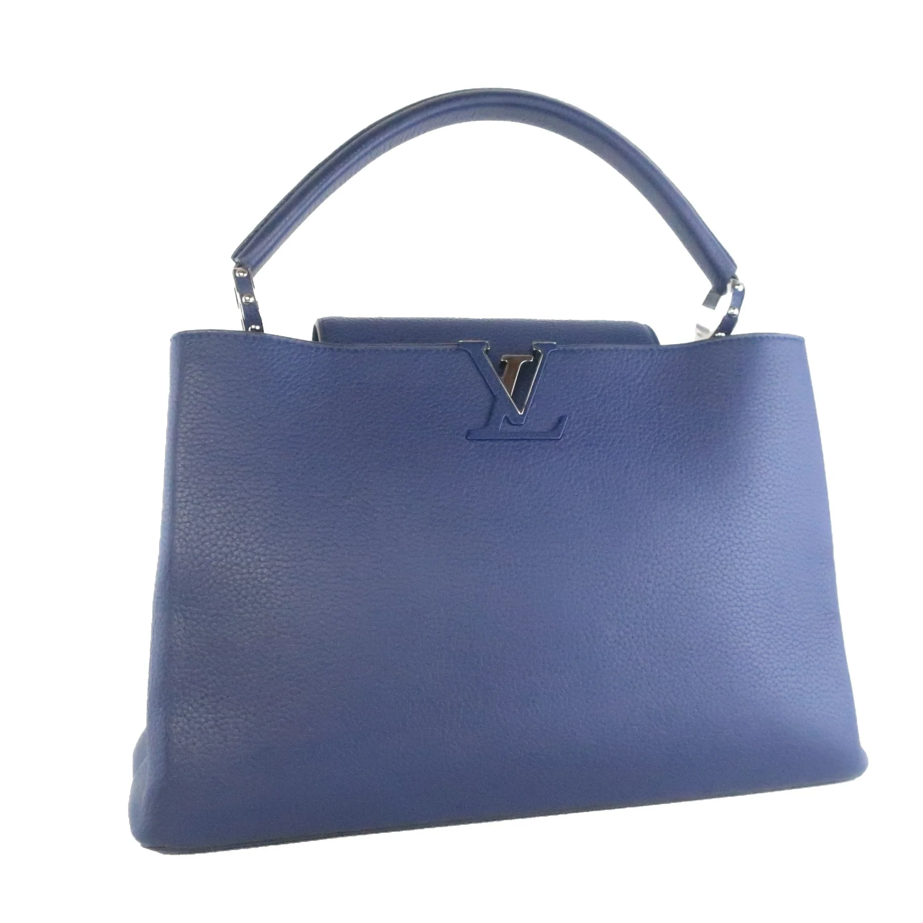 Louis Vuitton Navy Taurillion Leather Capucines MM Bag - Image 2