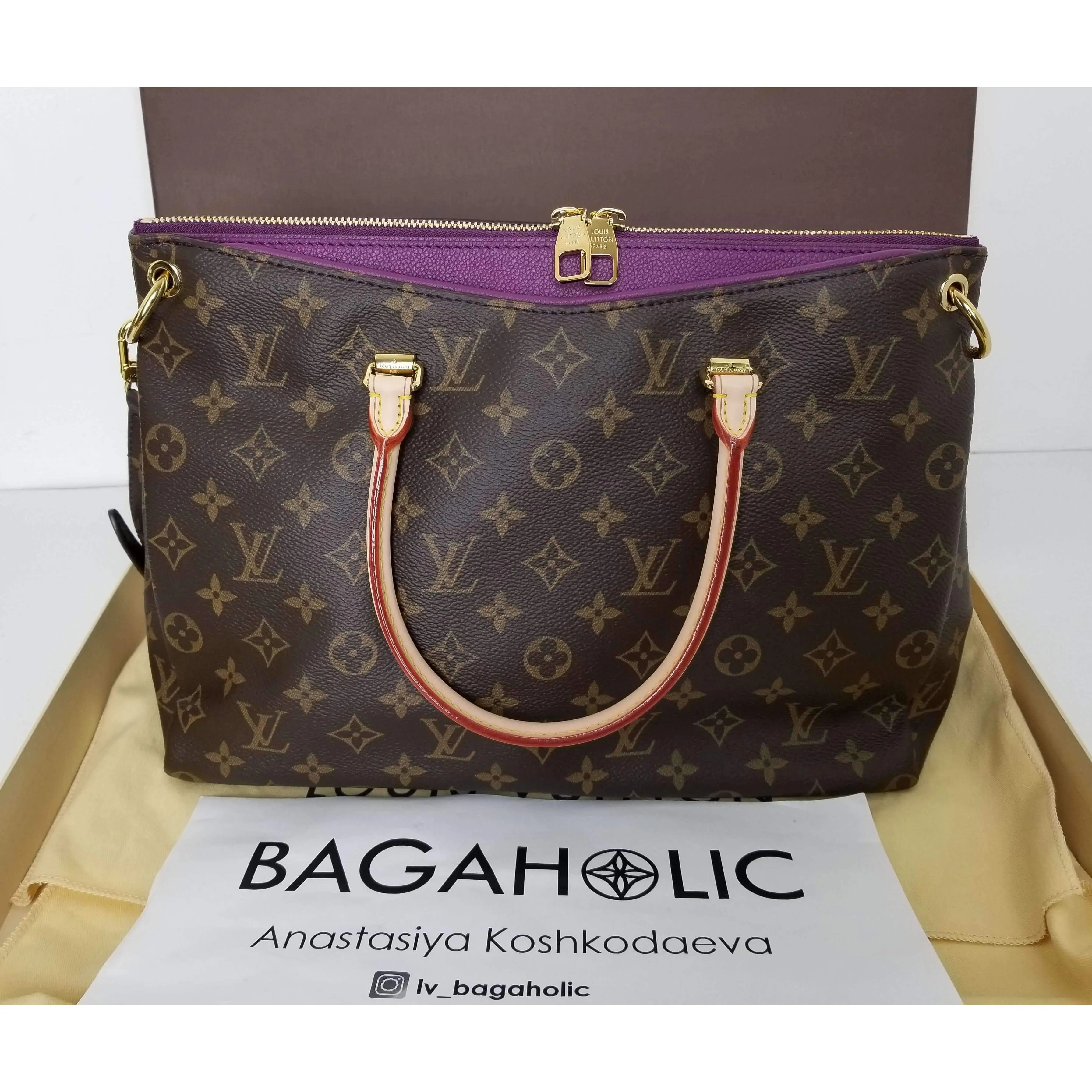 Louis Vuitton Pallas Amethyste Monogram Bag NEW