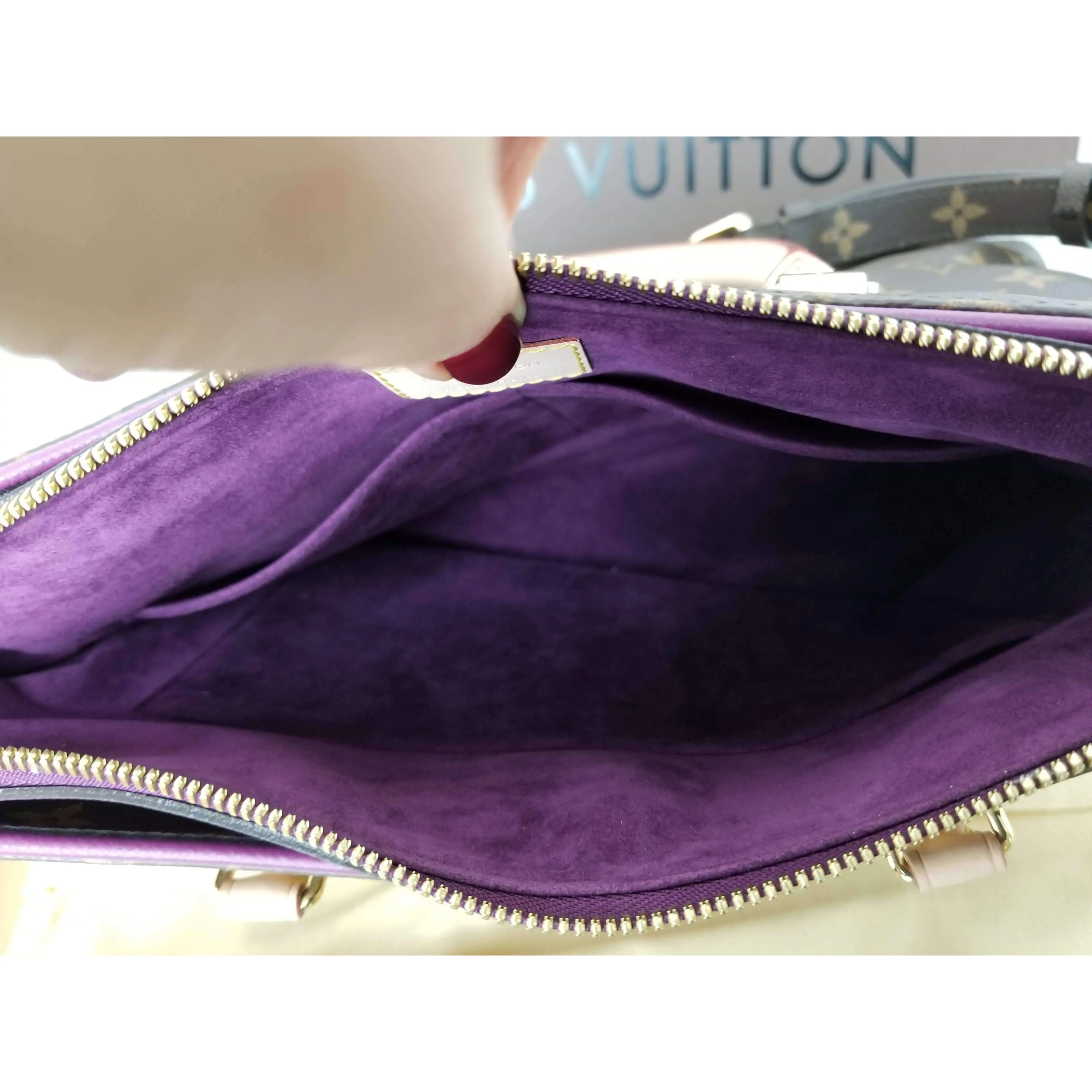 Louis Vuitton Pallas Amethyste Monogram Bag NEW - Image 13