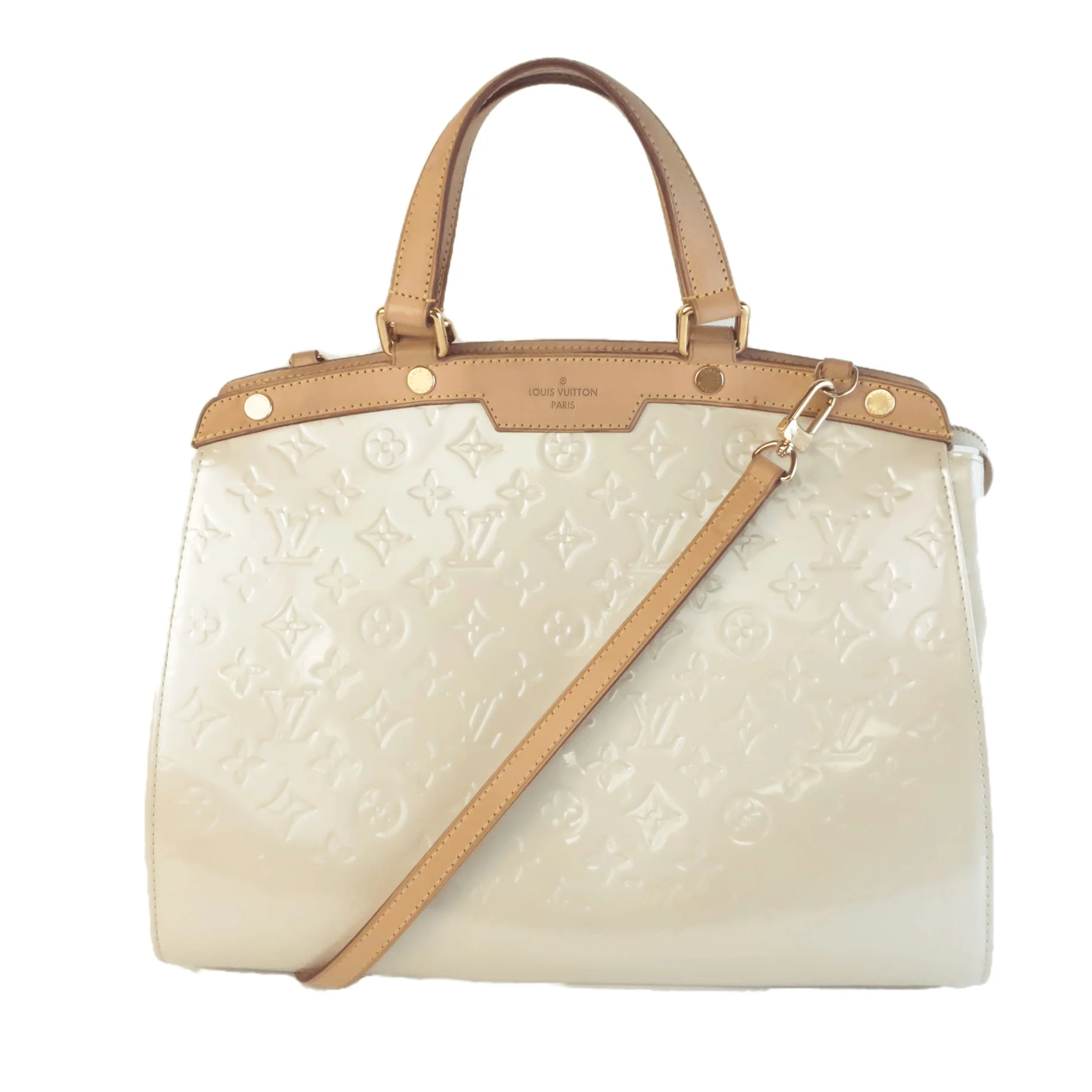Louis Vuitton Perle Monogram Vernis Brea MM Bag