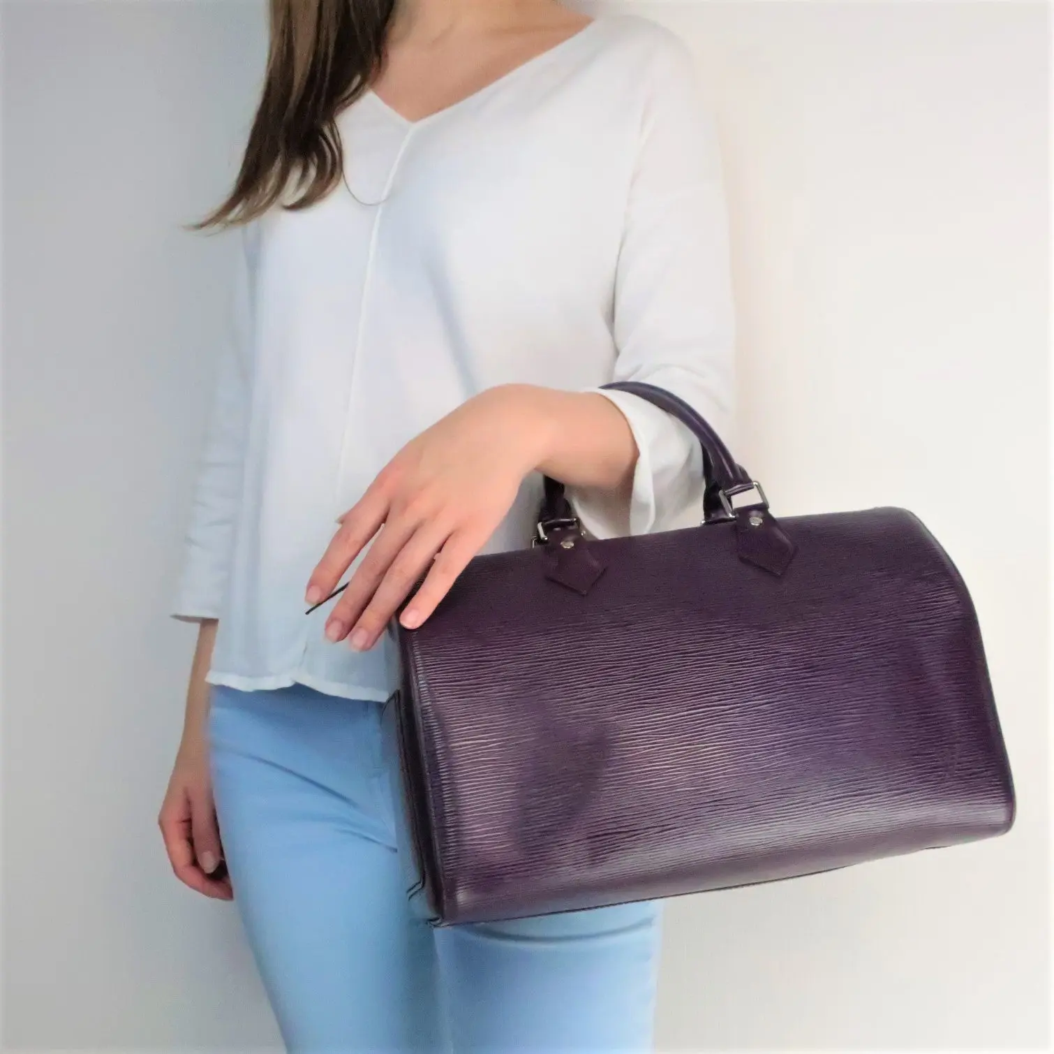 Louis Vuitton Cassis Epi Speedy 35 Bag