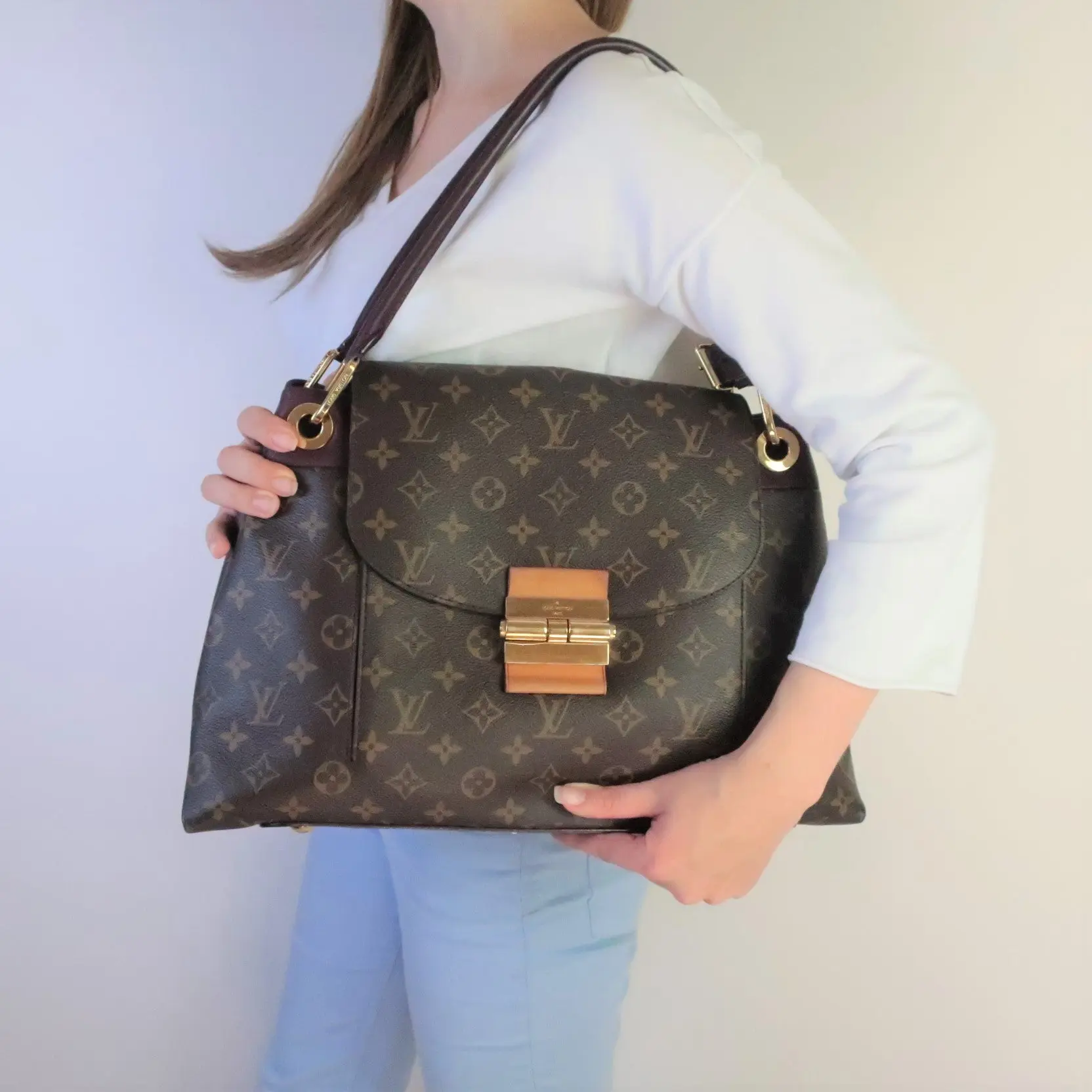 Louis Vuitton Quetsche Monogram Canvas Olympe Bag