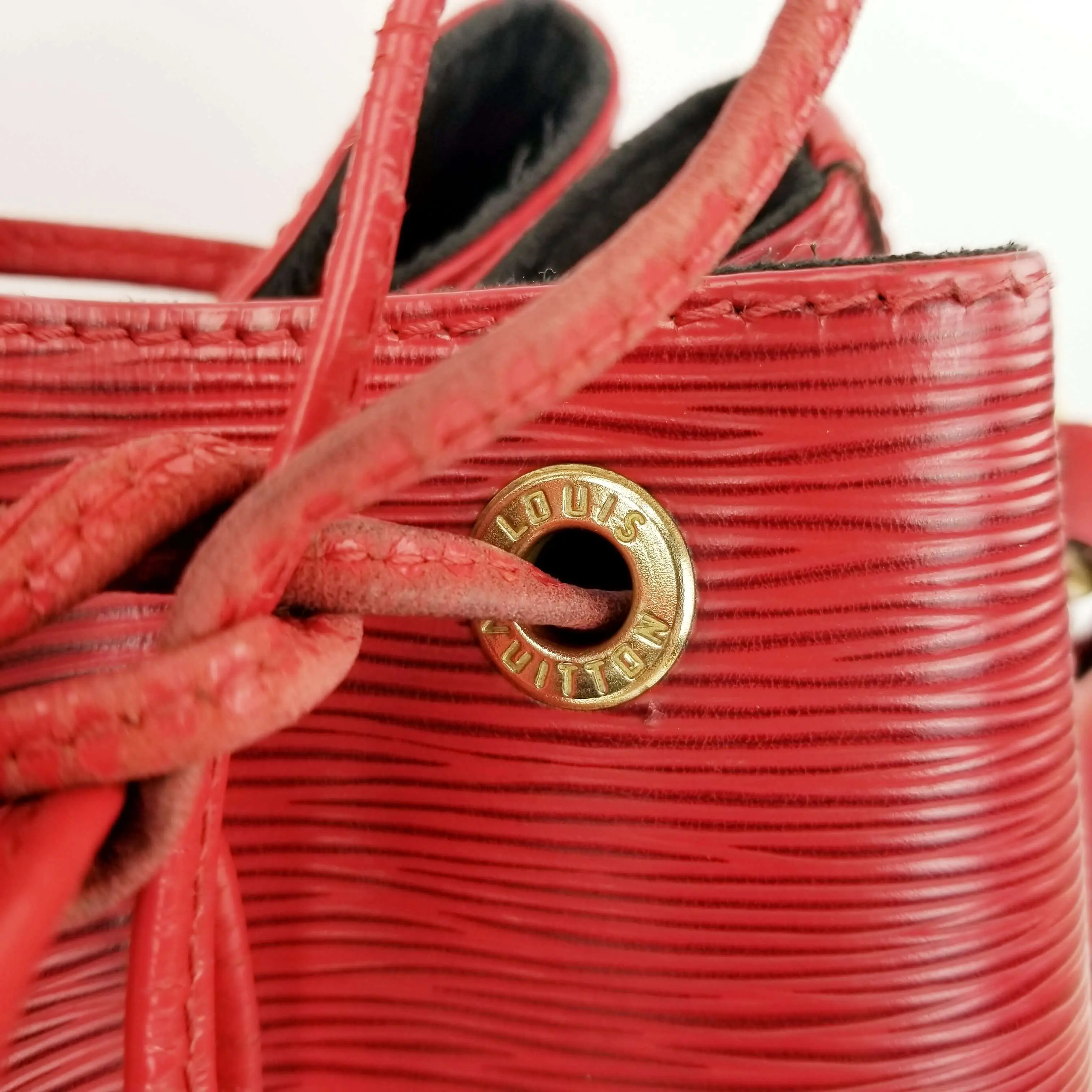 Louis Vuitton Red Epi Leather Petit Noe Bag - Image 11