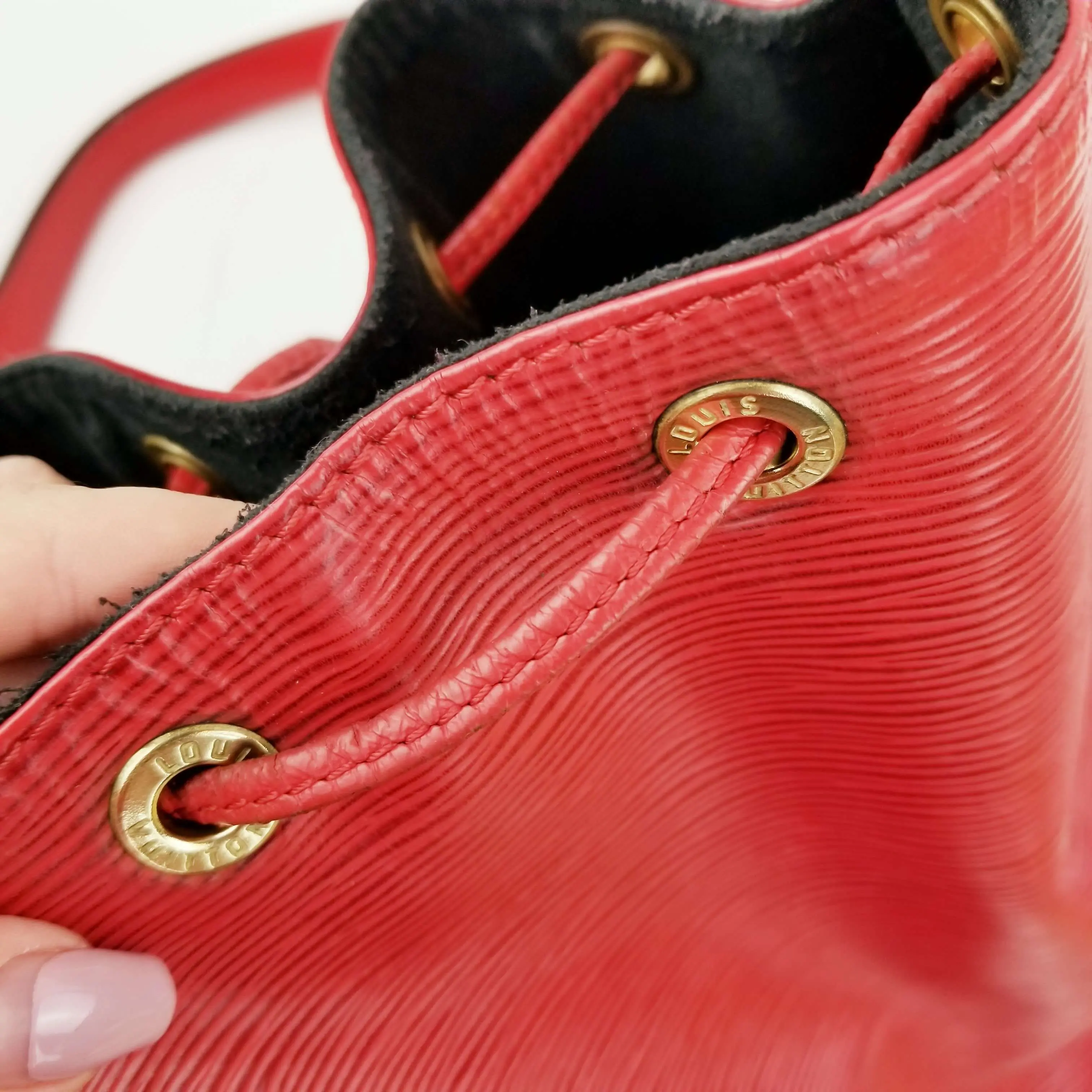 Louis Vuitton Red Epi Leather Petit Noe Bag - Image 24