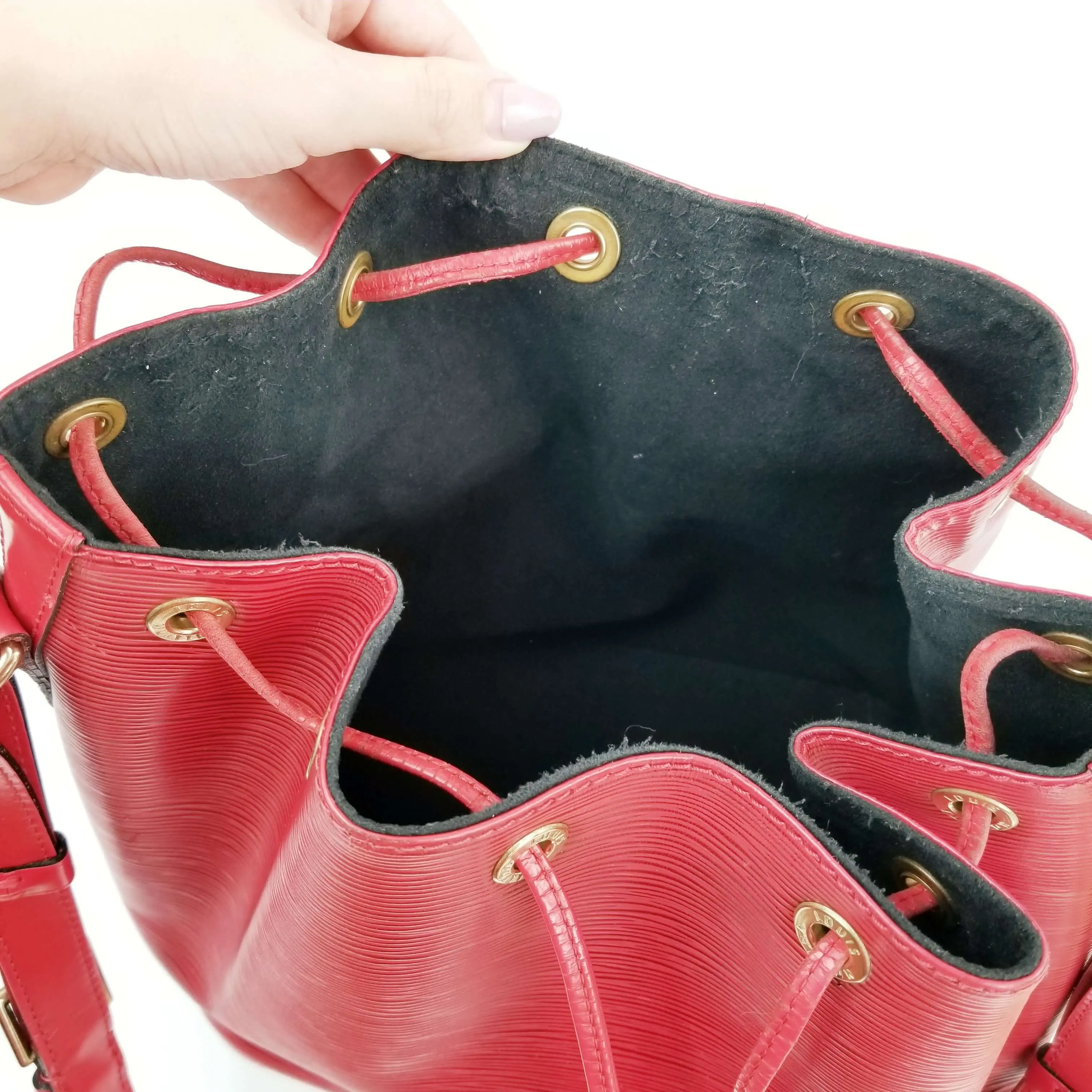Louis Vuitton Red Epi Leather Petit Noe Bag - Image 38
