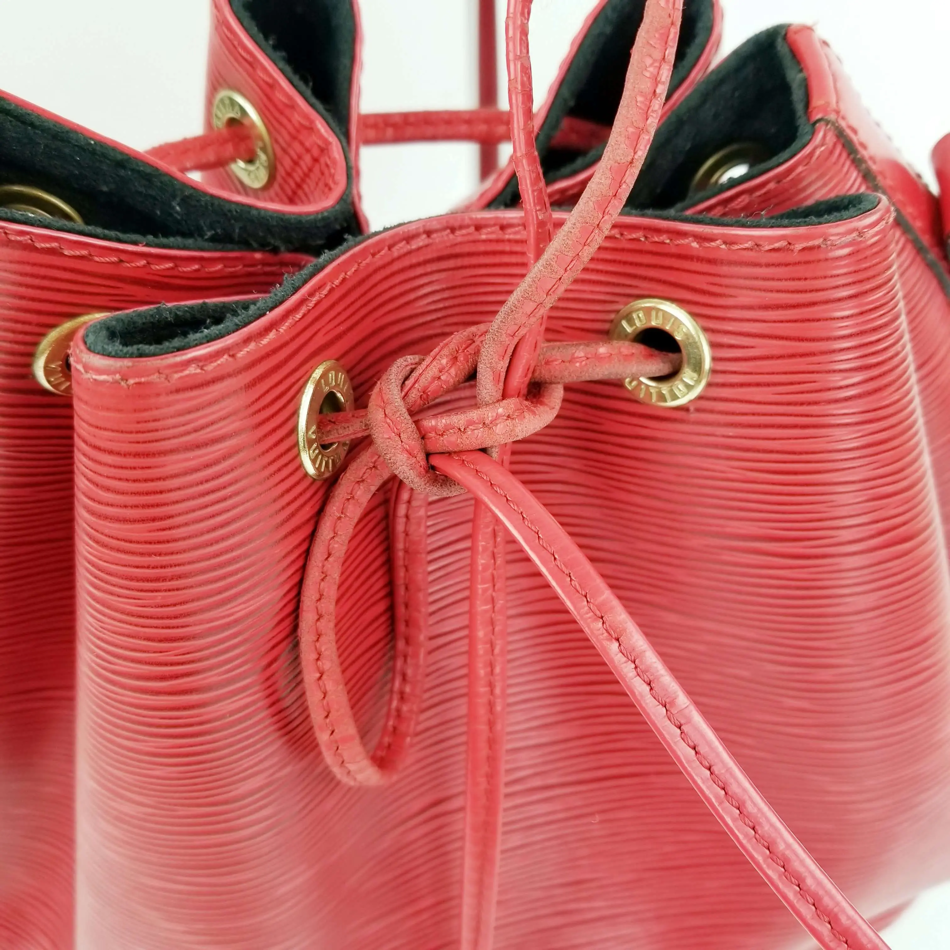 Louis Vuitton Red Epi Leather Petit Noe Bag - Image 6