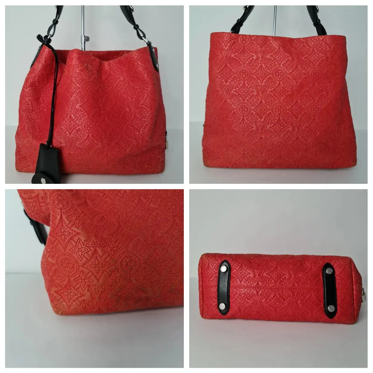 Louis Vuitton Red Monogram Antheia Leather Hobo PM Bag - Image 16