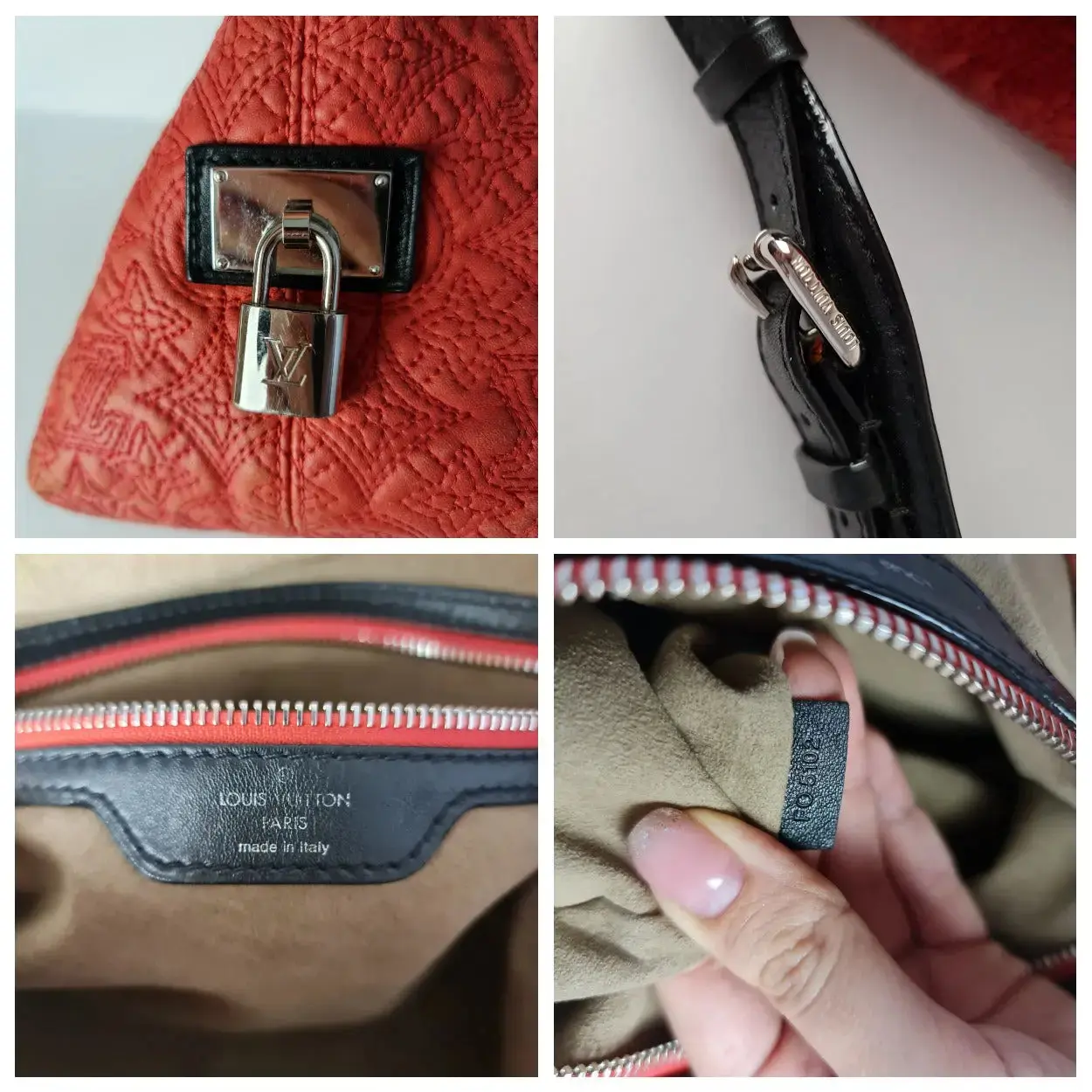 Louis Vuitton Red Monogram Antheia Leather Hobo PM Bag - Image 18