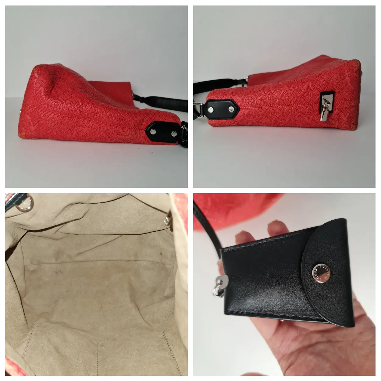 Louis Vuitton Red Monogram Antheia Leather Hobo PM Bag - Image 20