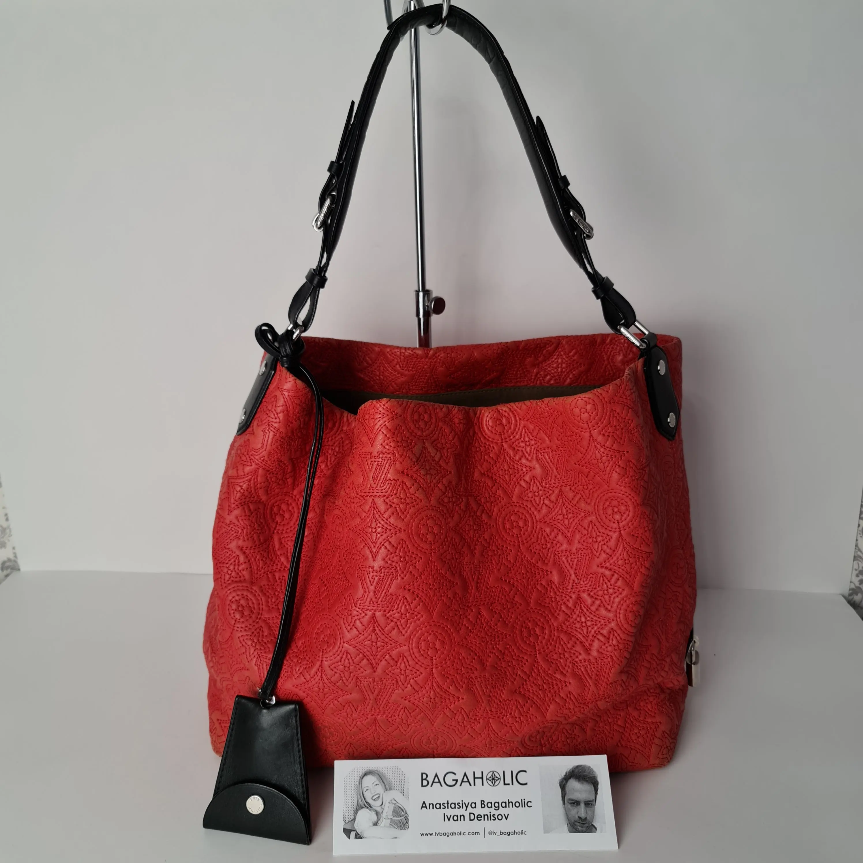 Louis Vuitton Red Monogram Antheia Leather Hobo PM Bag - Image 3