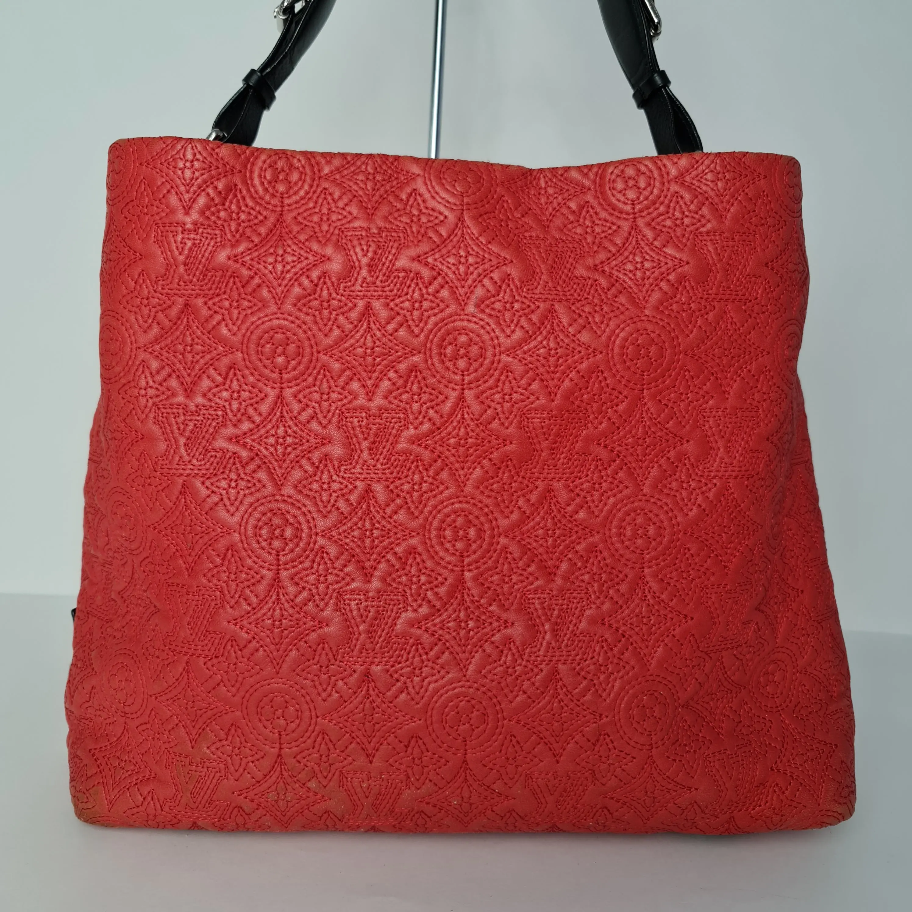 Louis Vuitton Red Monogram Antheia Leather Hobo PM Bag - Image 8