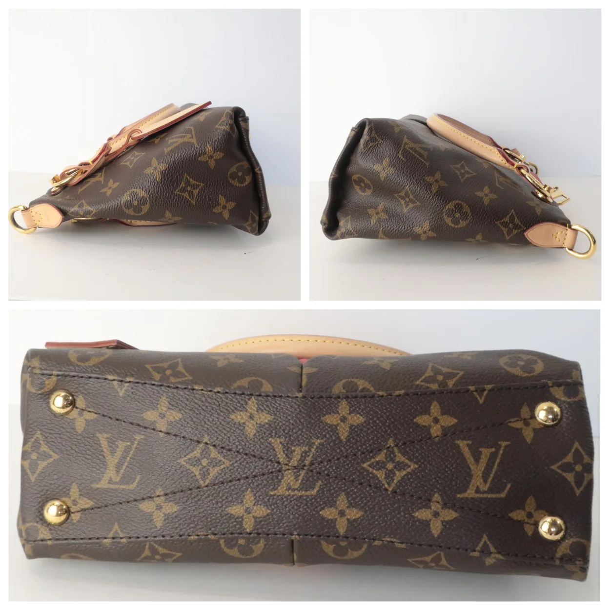 Louis Vuitton Red/Monogram Canvas V Tote BB Bag - Image 6