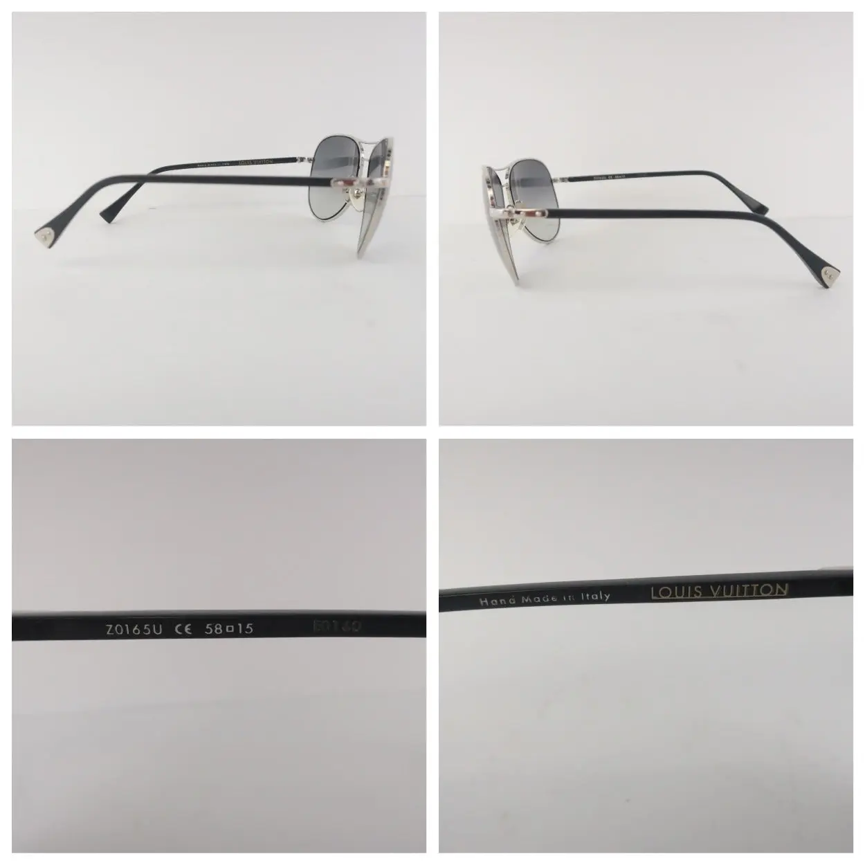 Louis Vuitton Silvertone Monogram Conspiration Pilote Sunglasses - Image 5