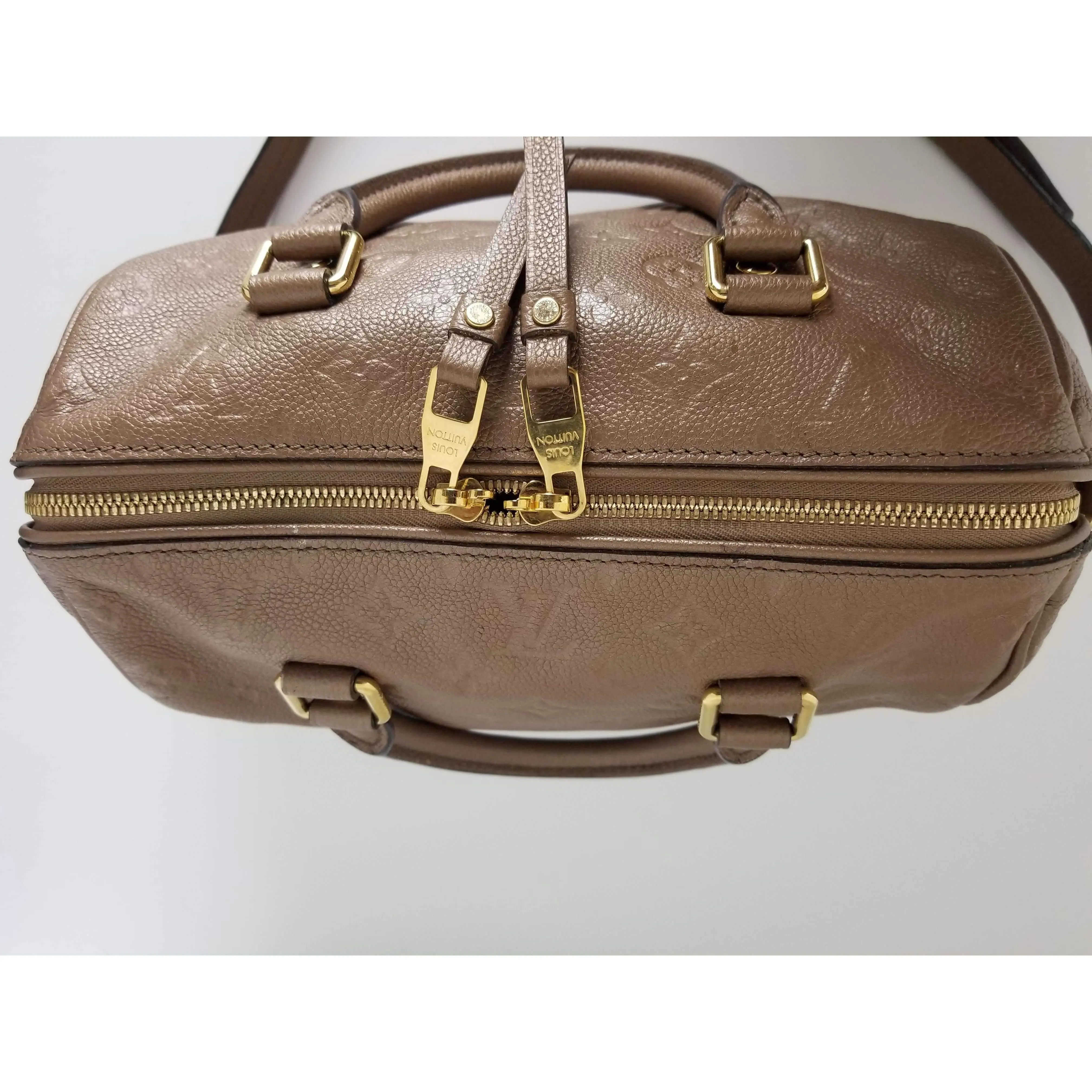 Louis Vuitton Speedy Bandouliere 25 Empreinte Bronze Bag - Image 11
