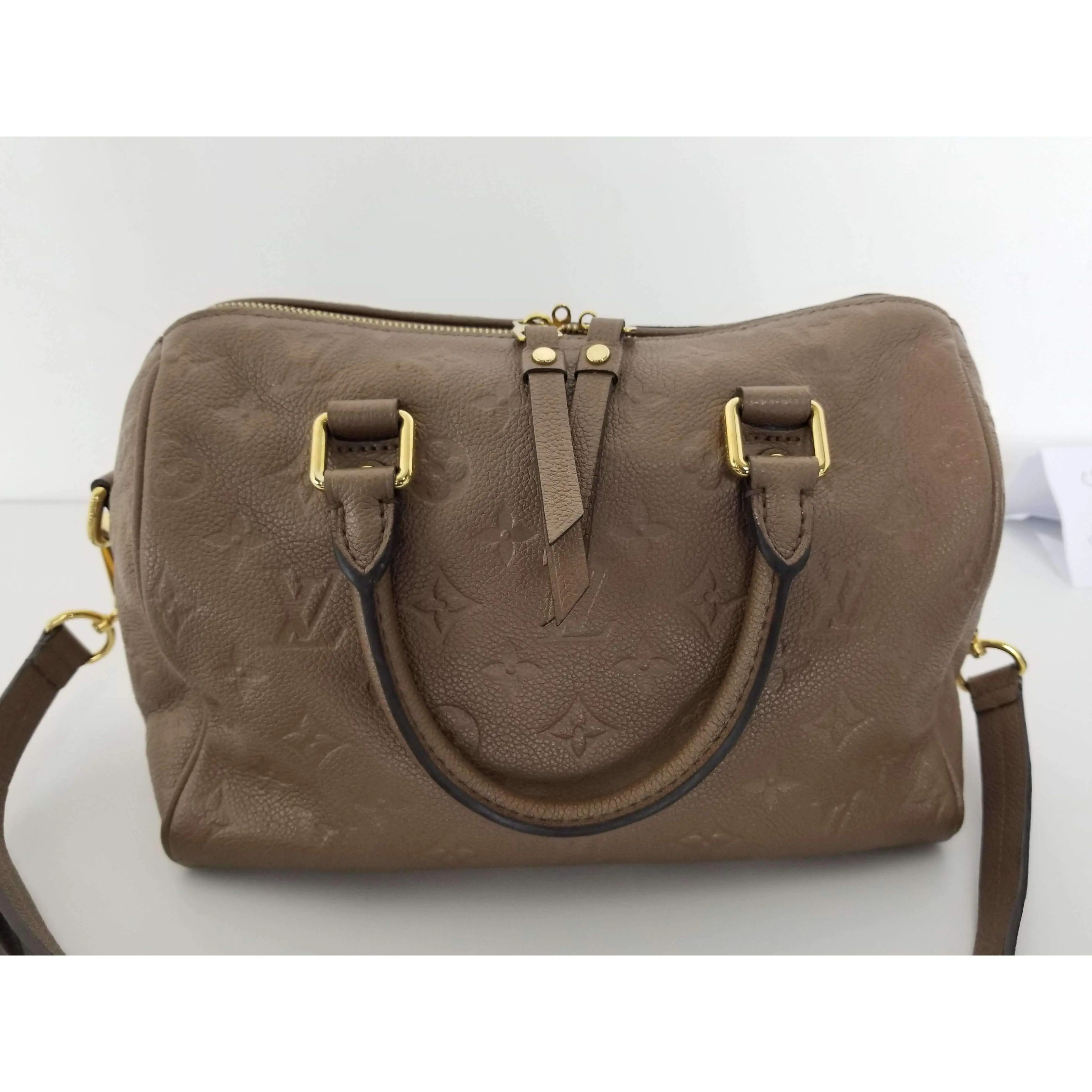 Louis Vuitton Speedy Bandouliere 25 Empreinte Bronze Bag - Image 12