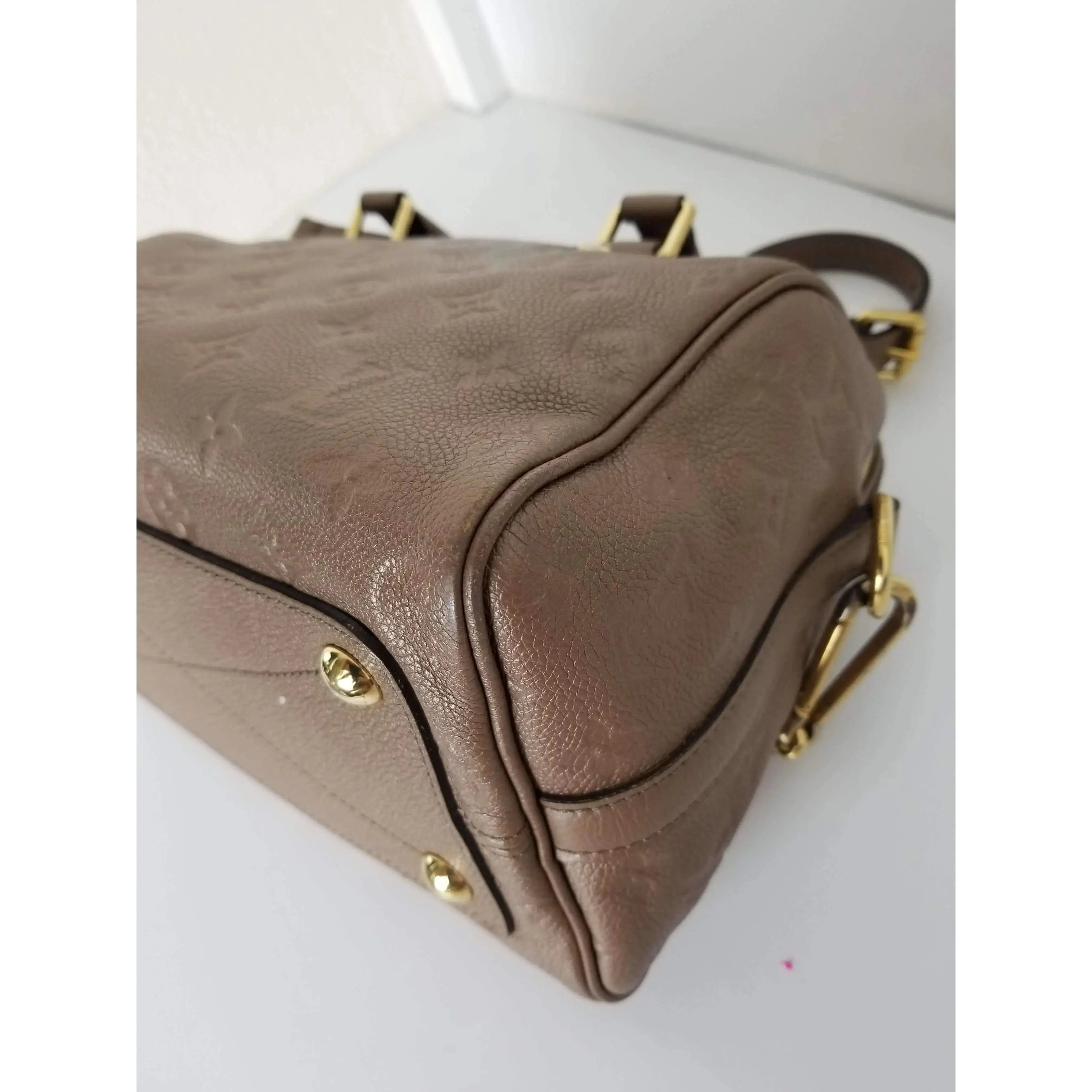 Louis Vuitton Speedy Bandouliere 25 Empreinte Bronze Bag - Image 3
