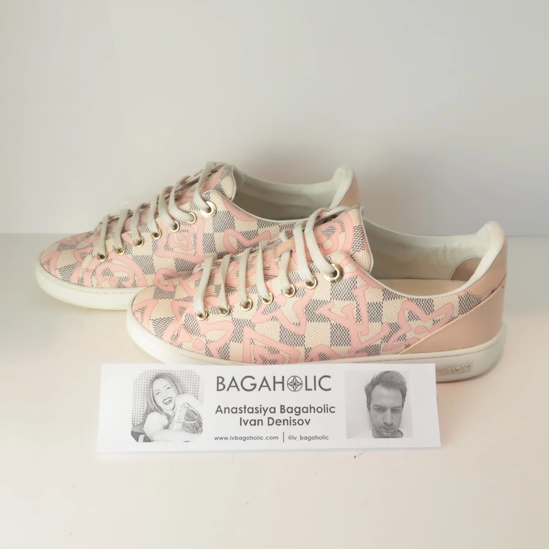 Louis Vuitton Tahitienne Pink Flower Sneakers (774) - Image 3