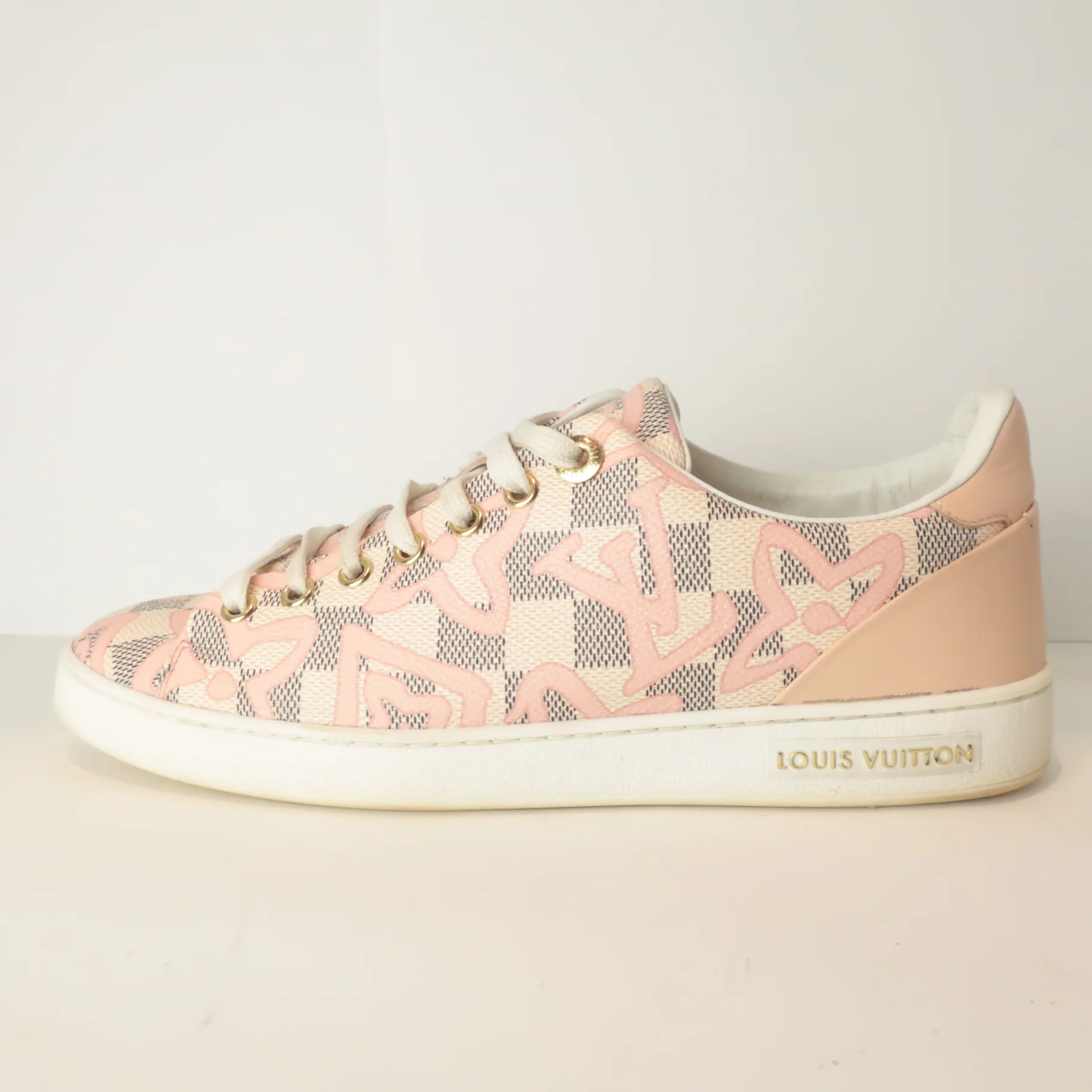 Louis Vuitton Tahitienne Pink Flower Sneakers (774) - Image 7