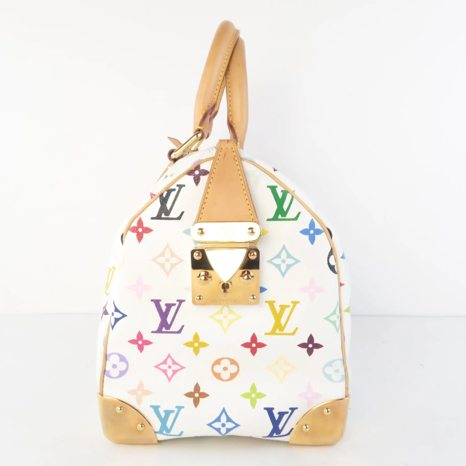 Louis Vuitton White Multicolore Speedy 30 Bag - Image 8