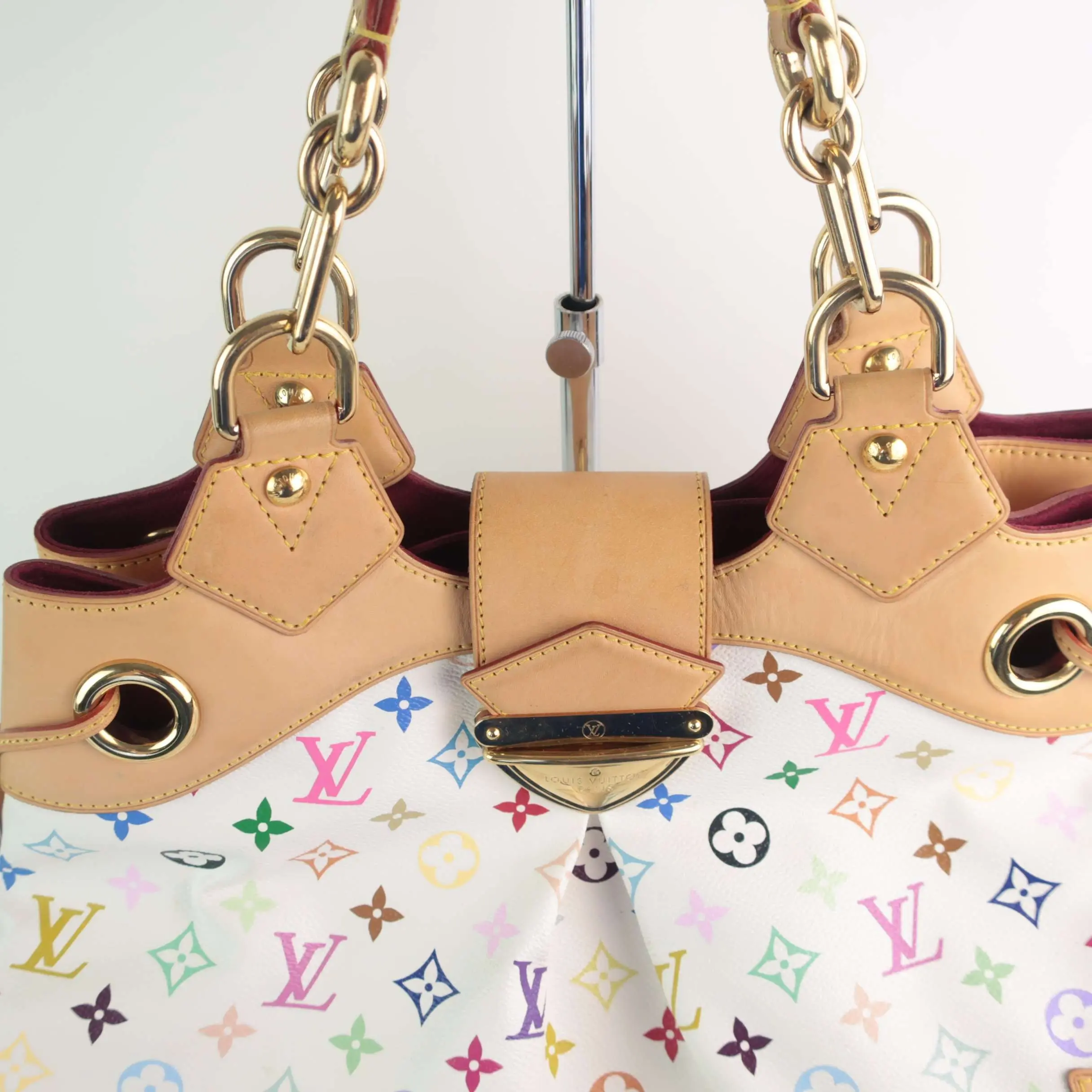 Louis Vuitton White Monogram Multicolore Ursula Bag - Image 4