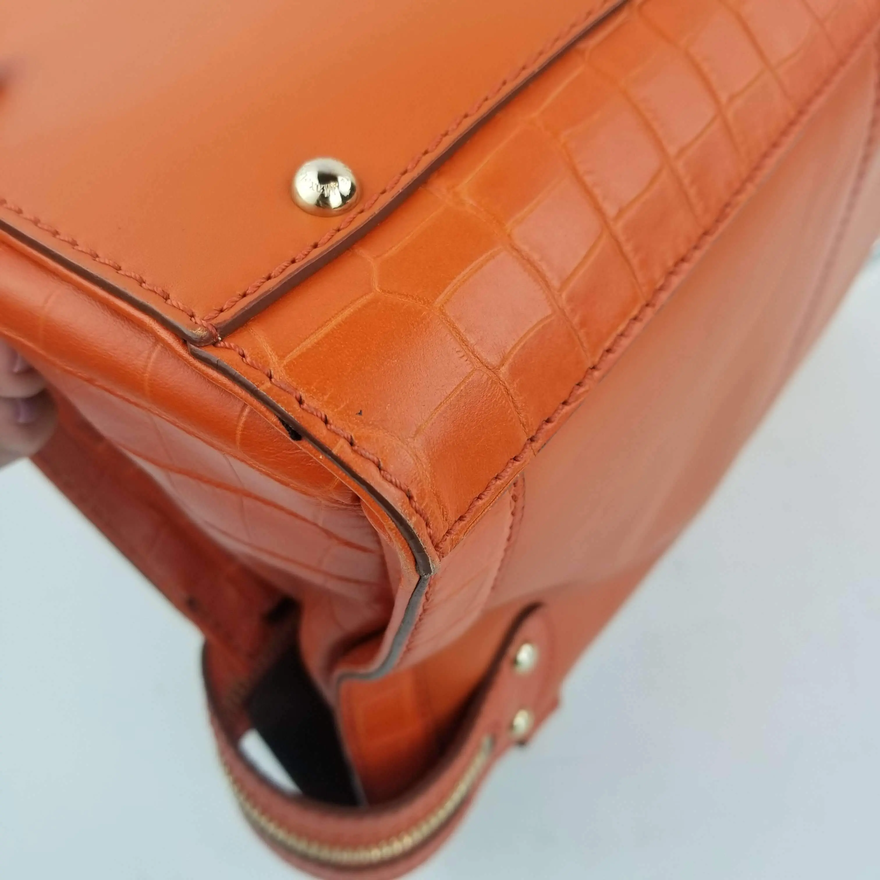 Max Mara Orange Margaux Tote Bag - Image 12