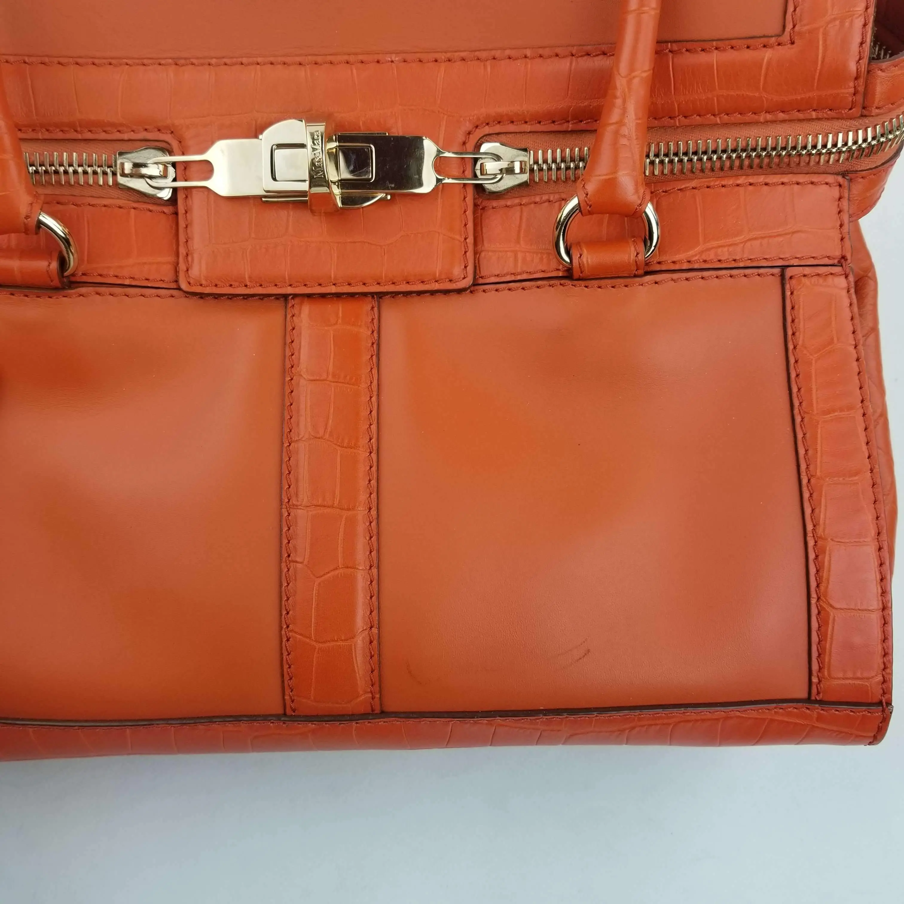 Max Mara Orange Margaux Tote Bag - Image 18