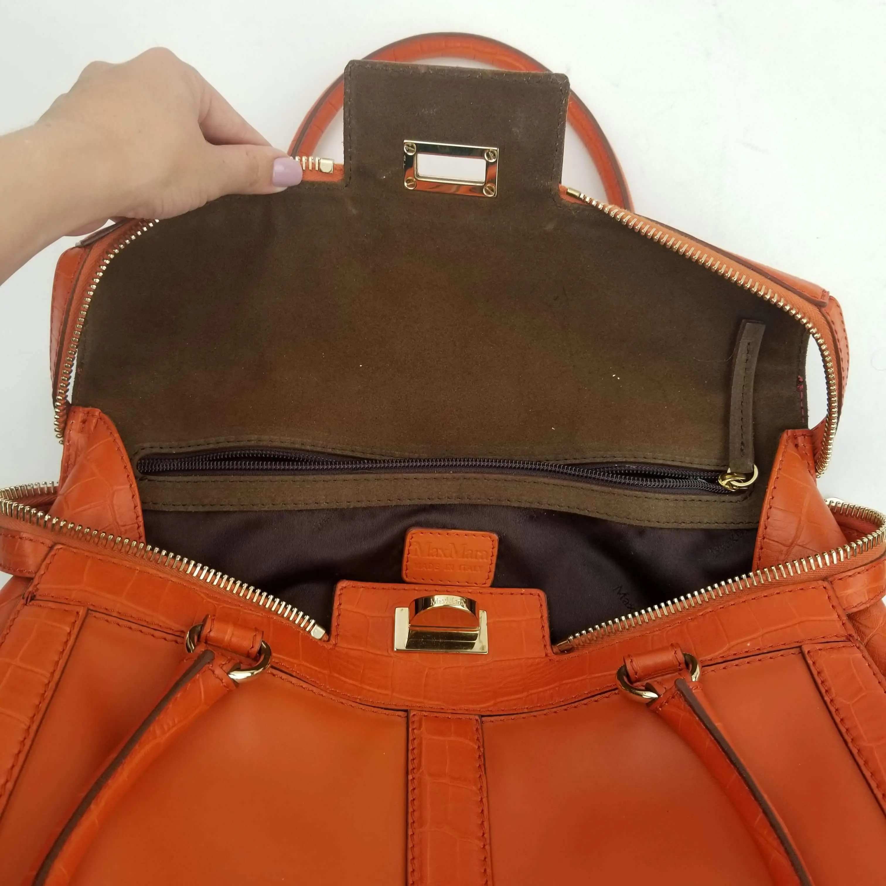Max Mara Orange Margaux Tote Bag - Image 29