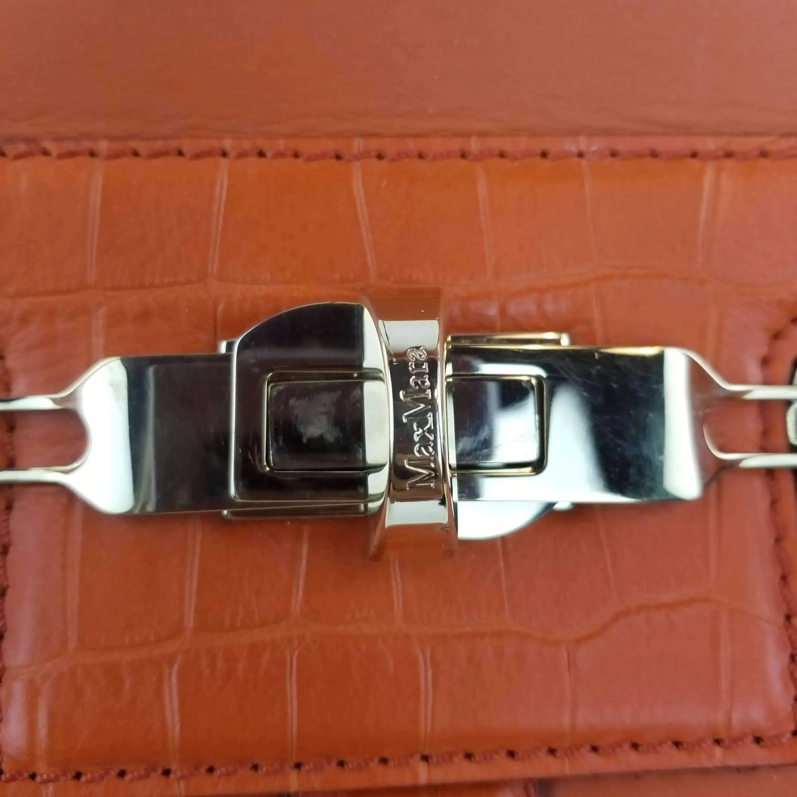 Max Mara Orange Margaux Tote Bag - Image 5