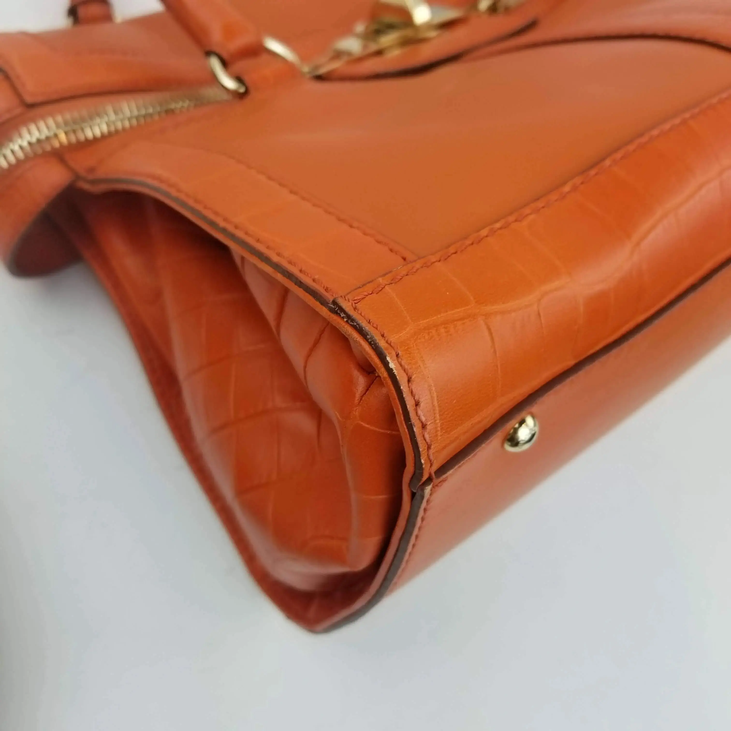 Max Mara Orange Margaux Tote Bag - Image 8
