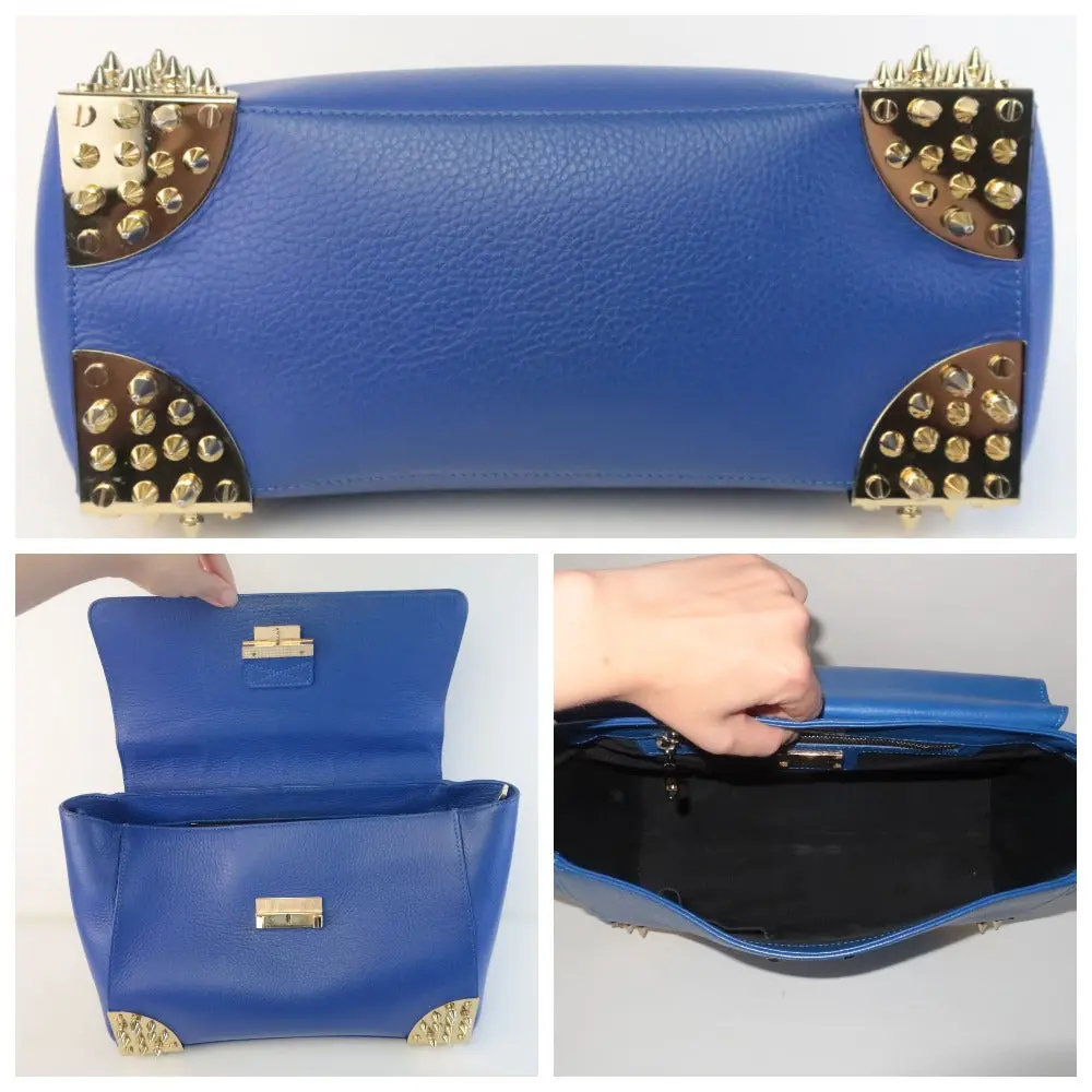 Philipp Plein Blue Crossbody Top Handle Bag - Image 6