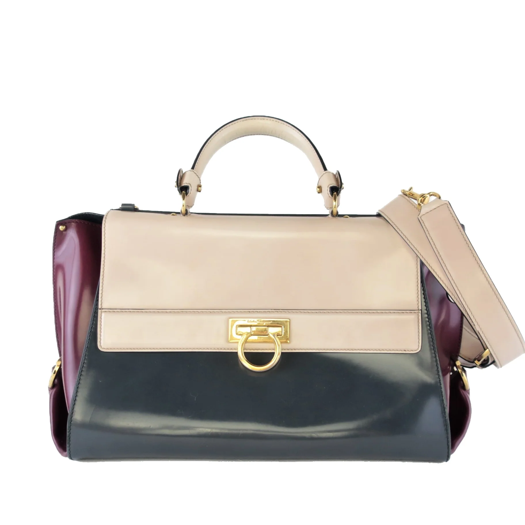 Salvatore Ferragamo Tricolor Large Sofia Shoulder Bag - Image 2