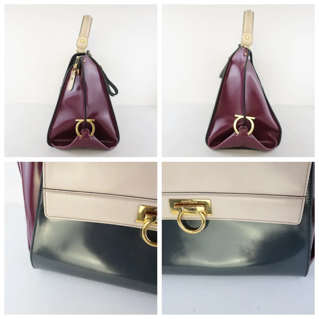 Salvatore Ferragamo Tricolor Large Sofia Shoulder Bag - Image 8