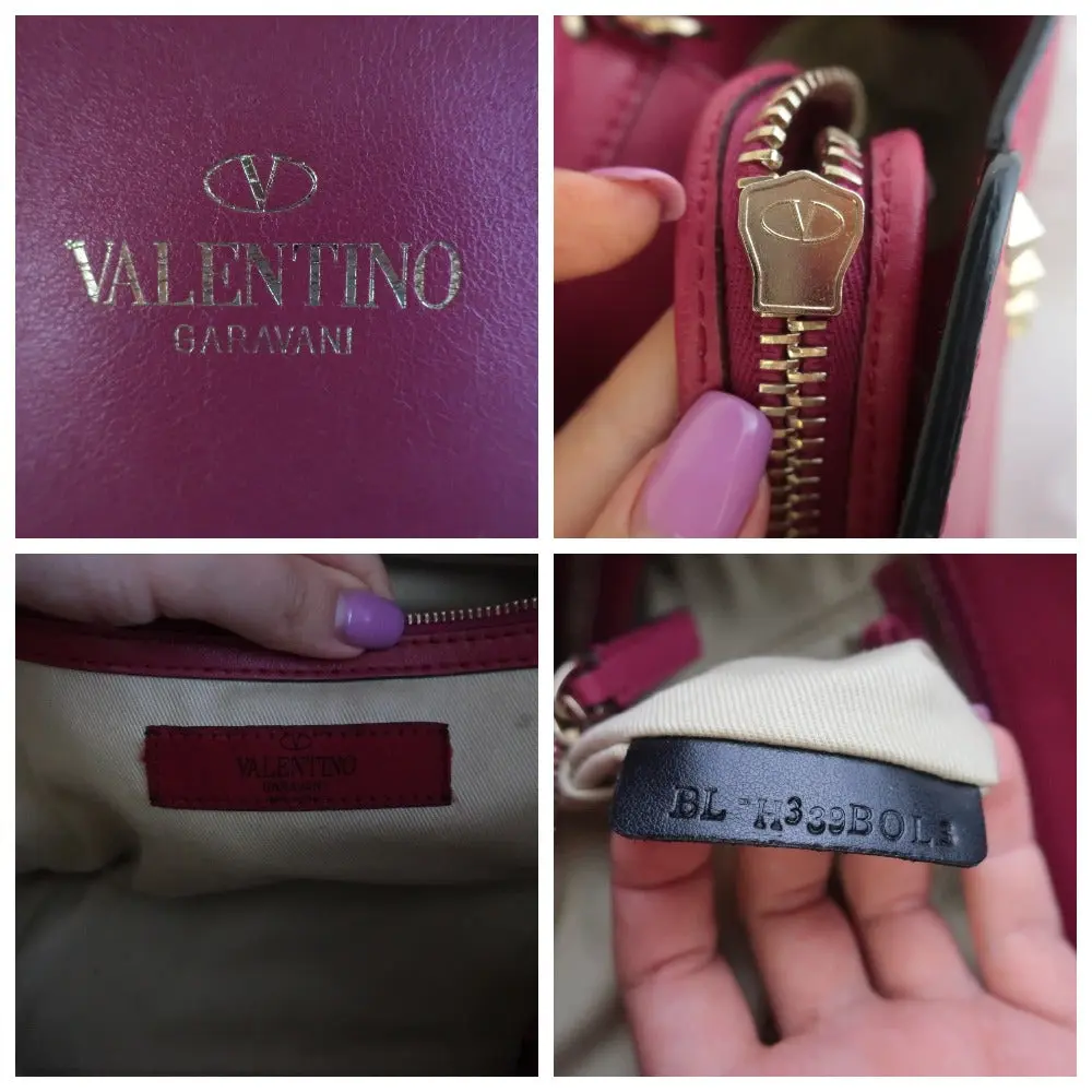 Valentino Leather Medium Tote Rockstud Bag - Image 11