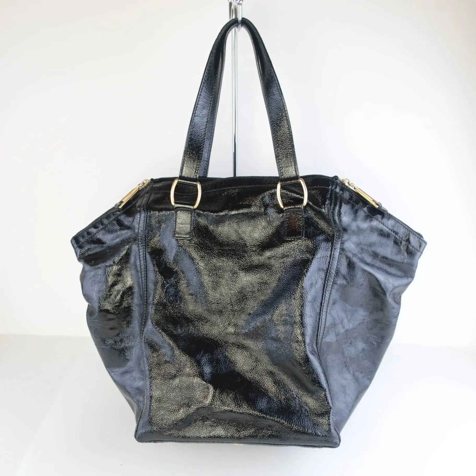 YSL Downtown Black Patent Leather Bag - Image 4