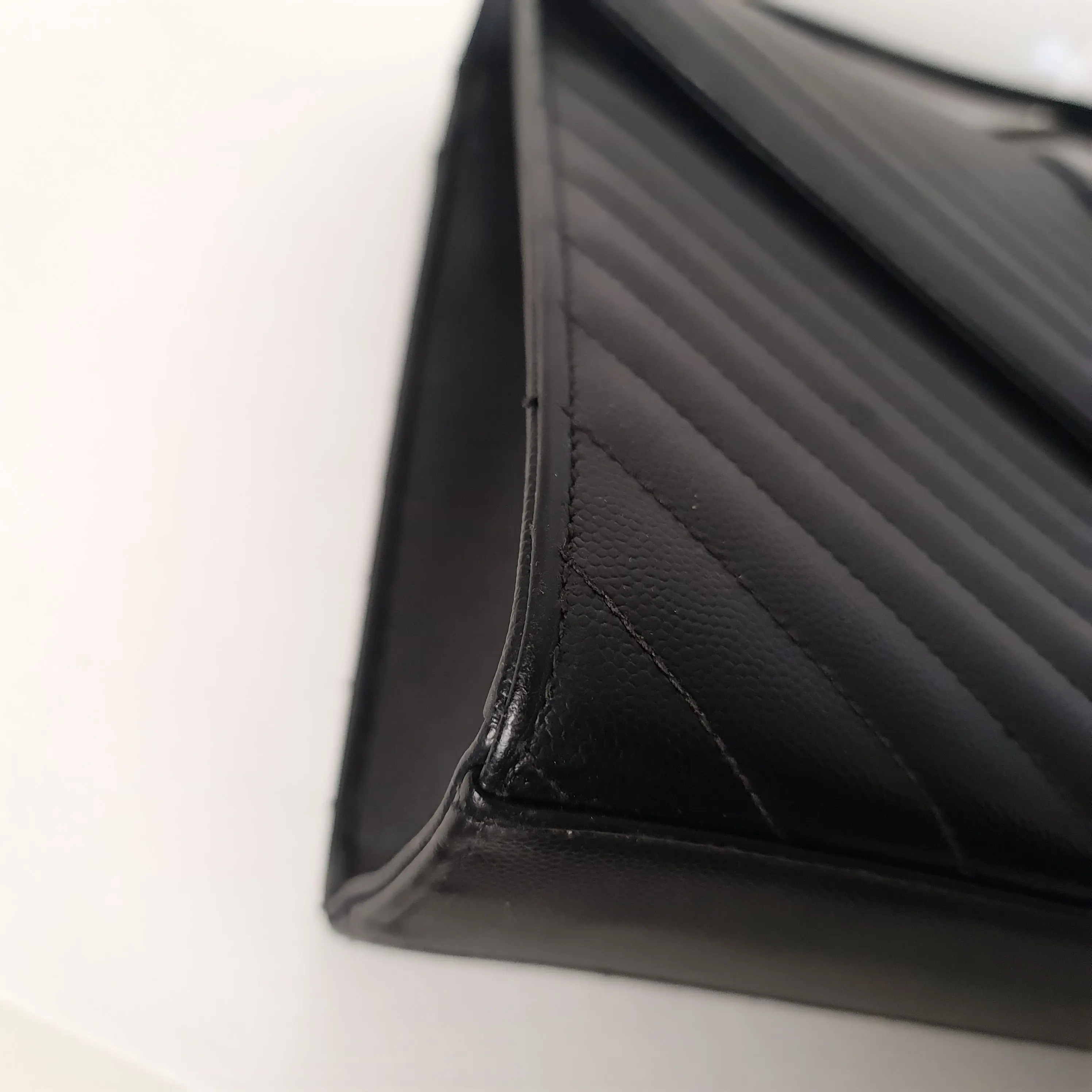 YSL Saint Laurent Black Caviar Large Envelope Bag - Image 27