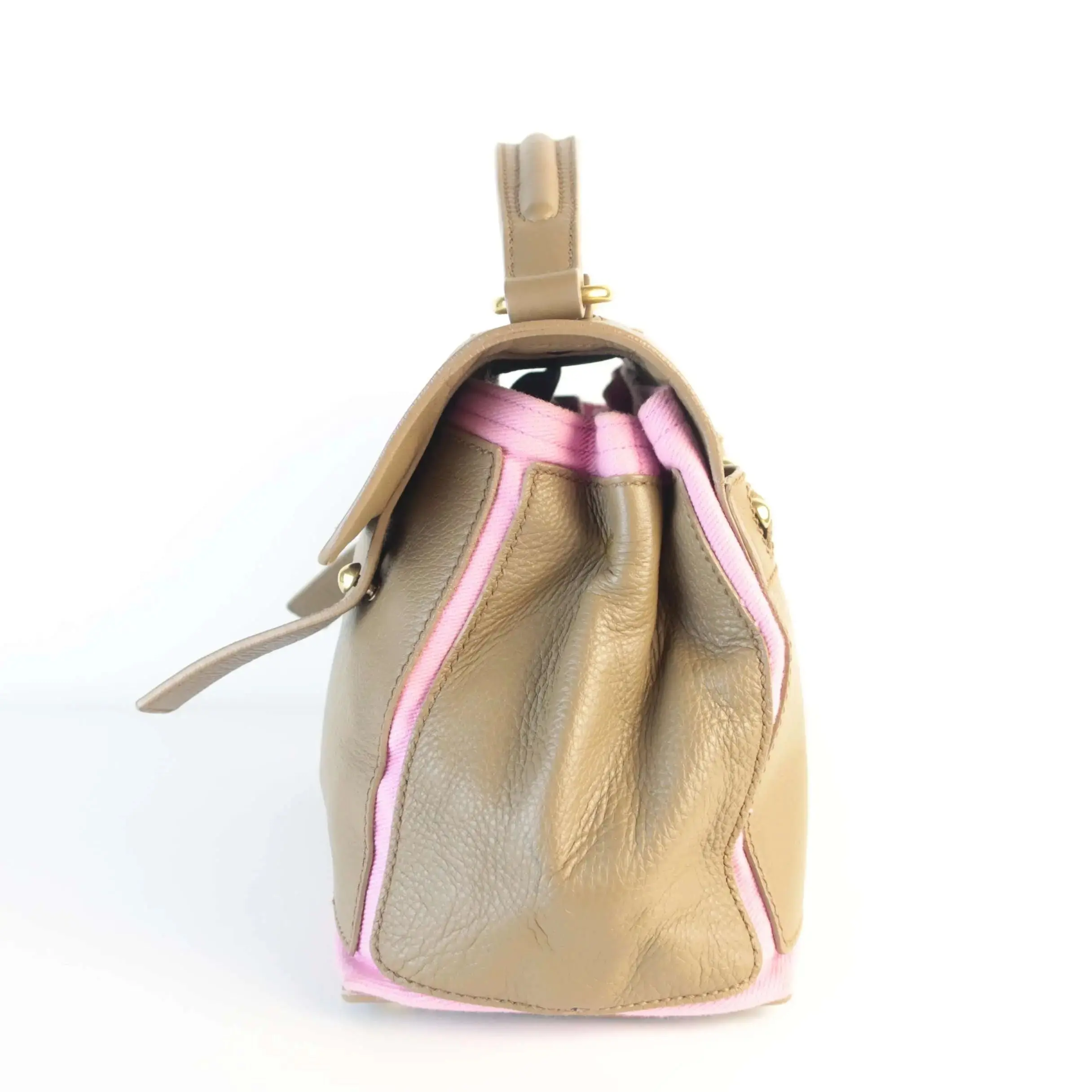 Yves Saint-Laurent Brown/Pink Muse Two Bag - Image 4