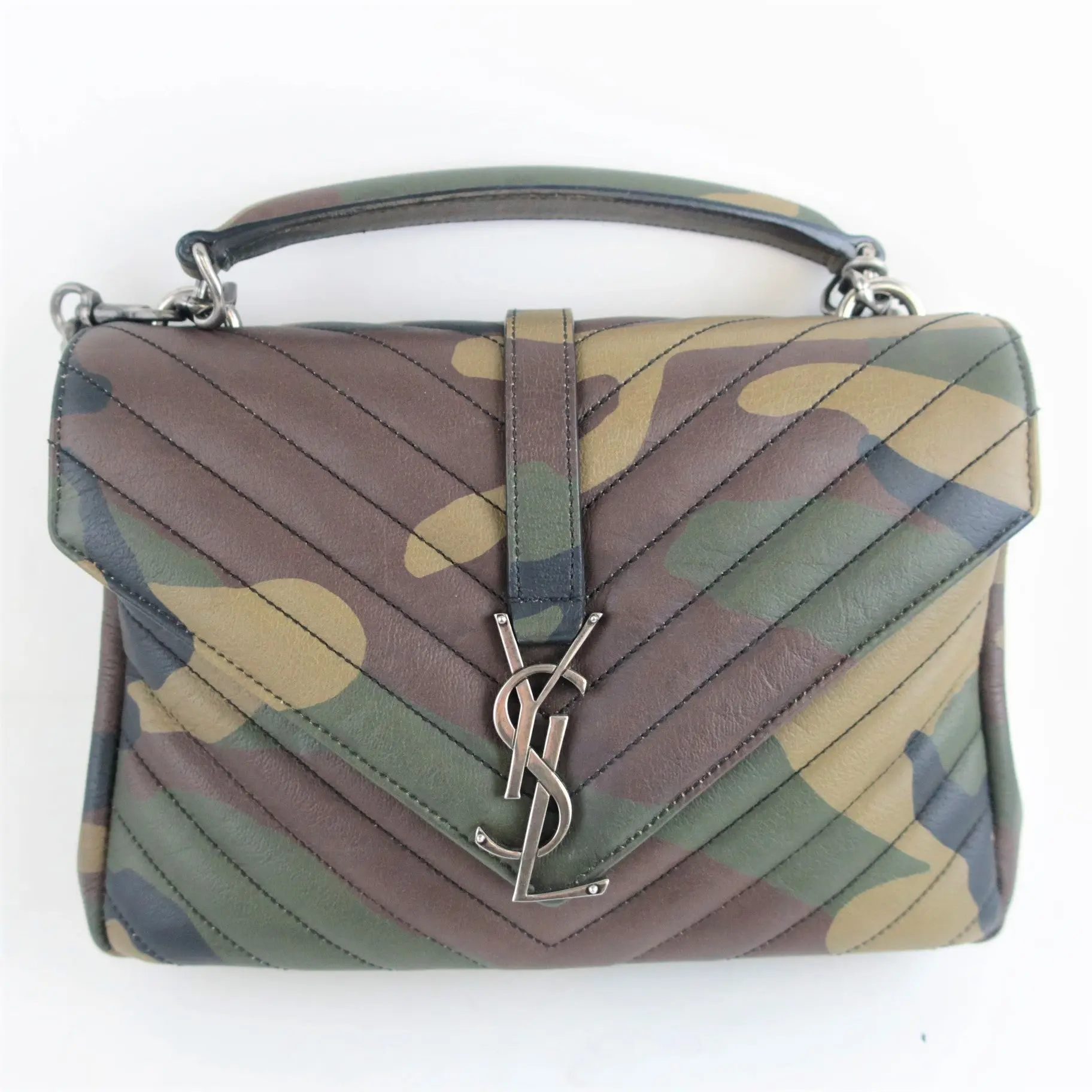 Yves Saint-Laurent Camouflage Medium College Bag
