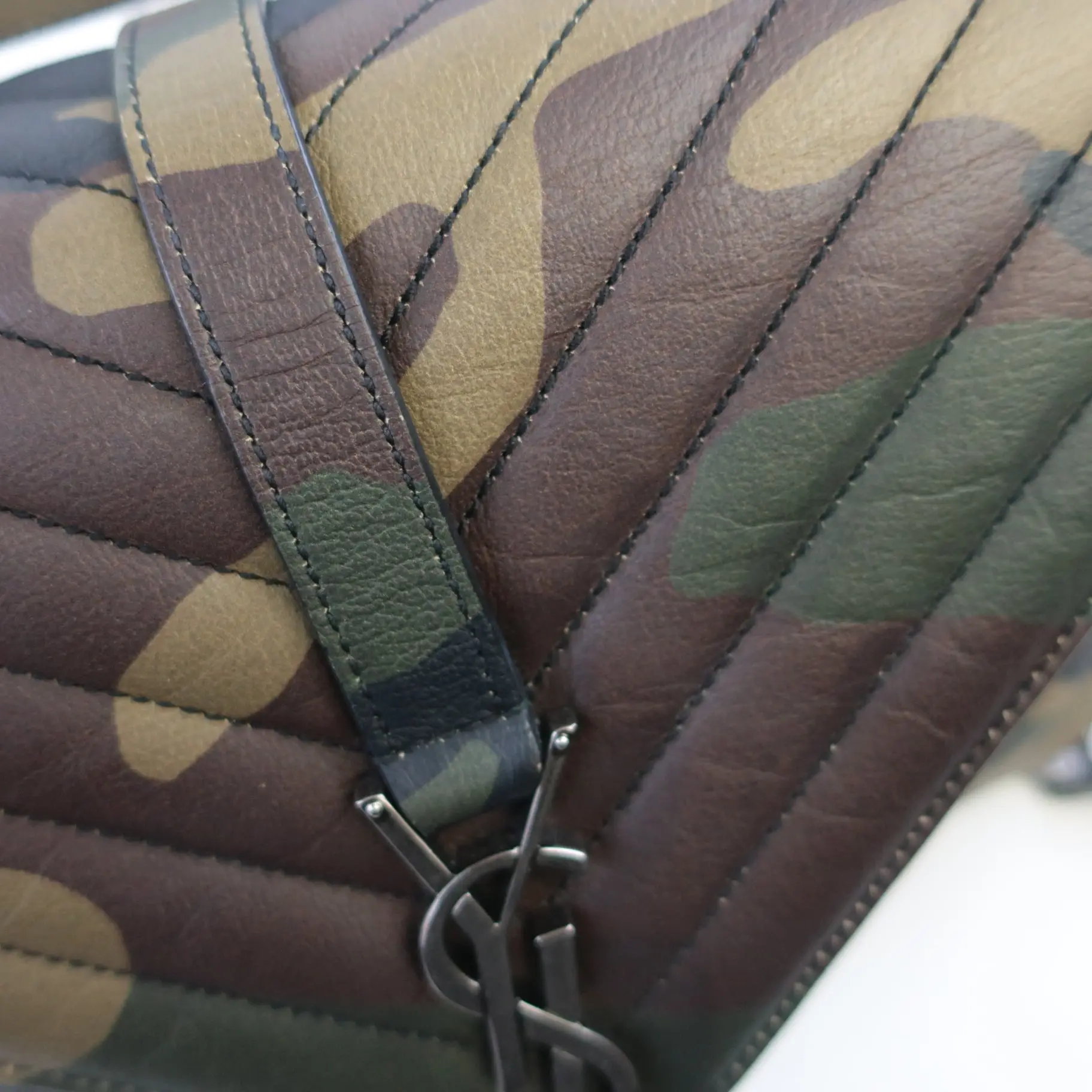 Yves Saint-Laurent Camouflage Medium College Bag - Image 18