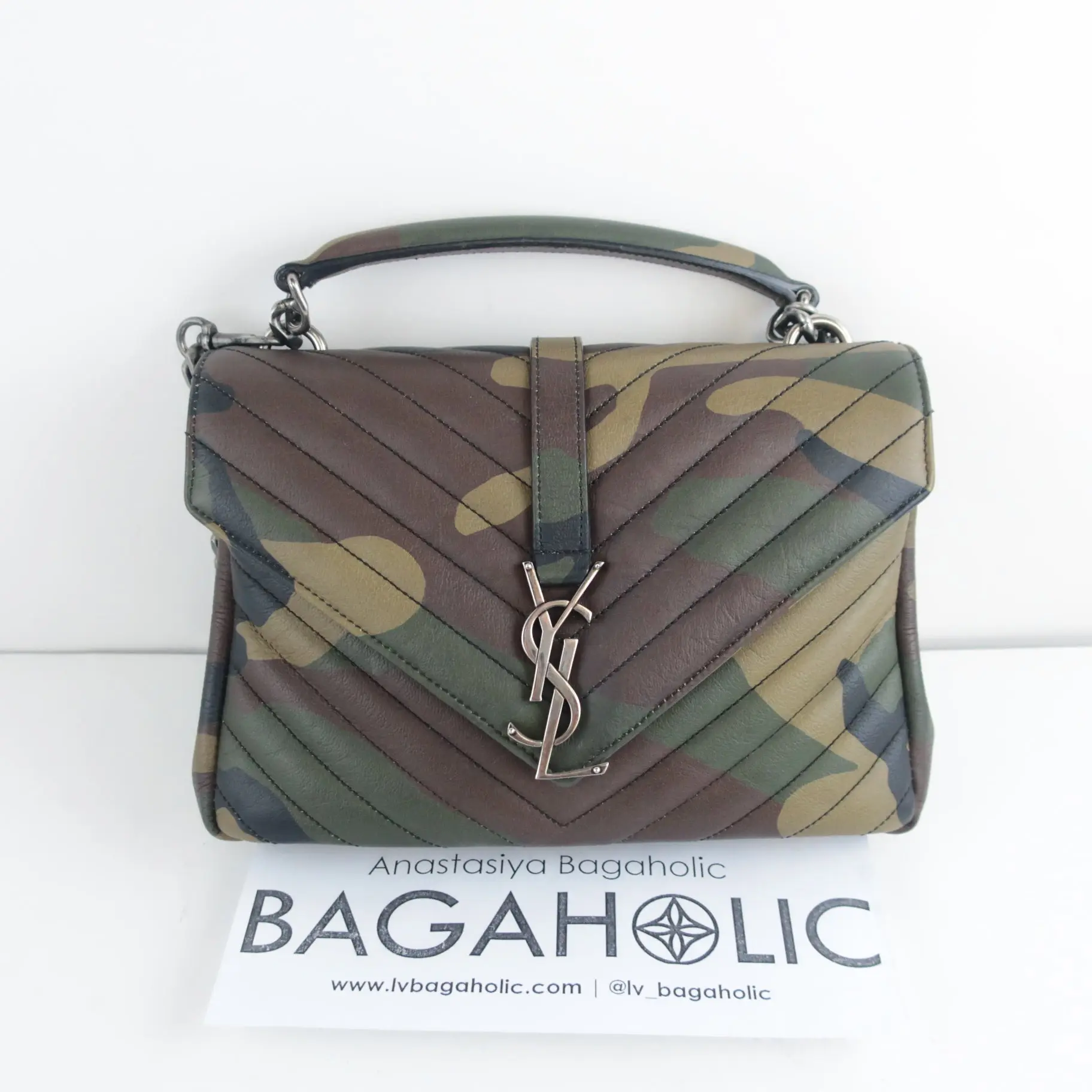 Yves Saint-Laurent Camouflage Medium College Bag - Image 2