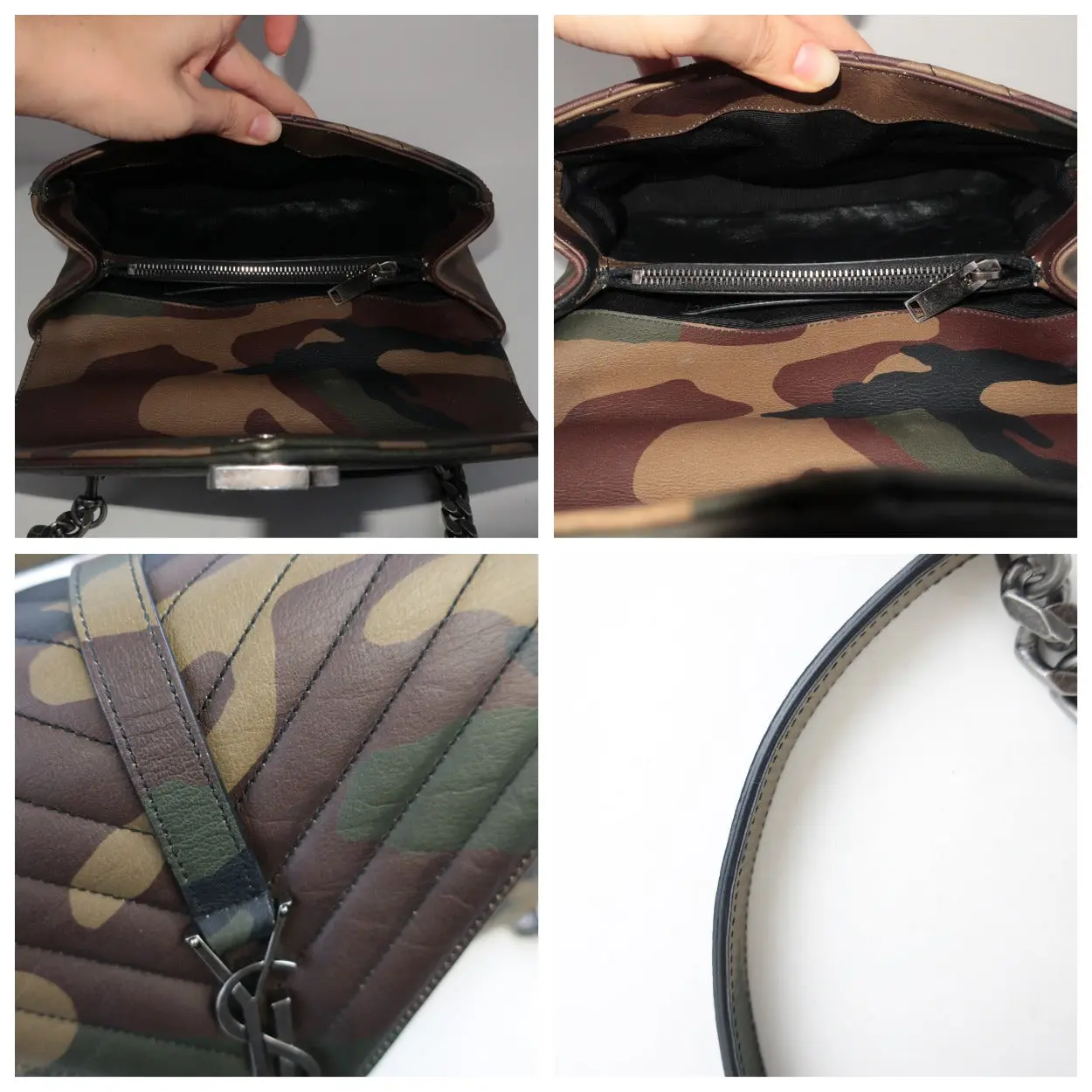 Yves Saint-Laurent Camouflage Medium College Bag - Image 22