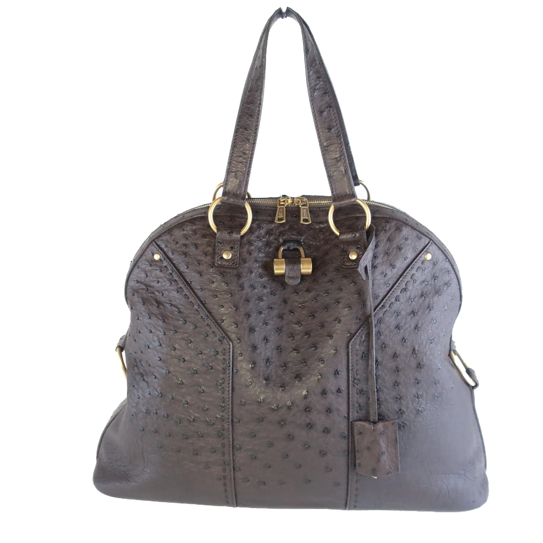Yves Saint Laurent YSL Large Ostrich Muse Bag - Image 2