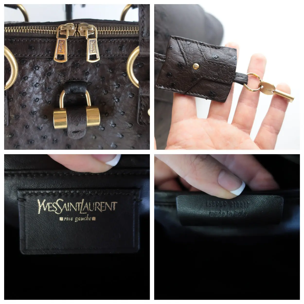 Yves Saint Laurent YSL Large Ostrich Muse Bag - Image 9
